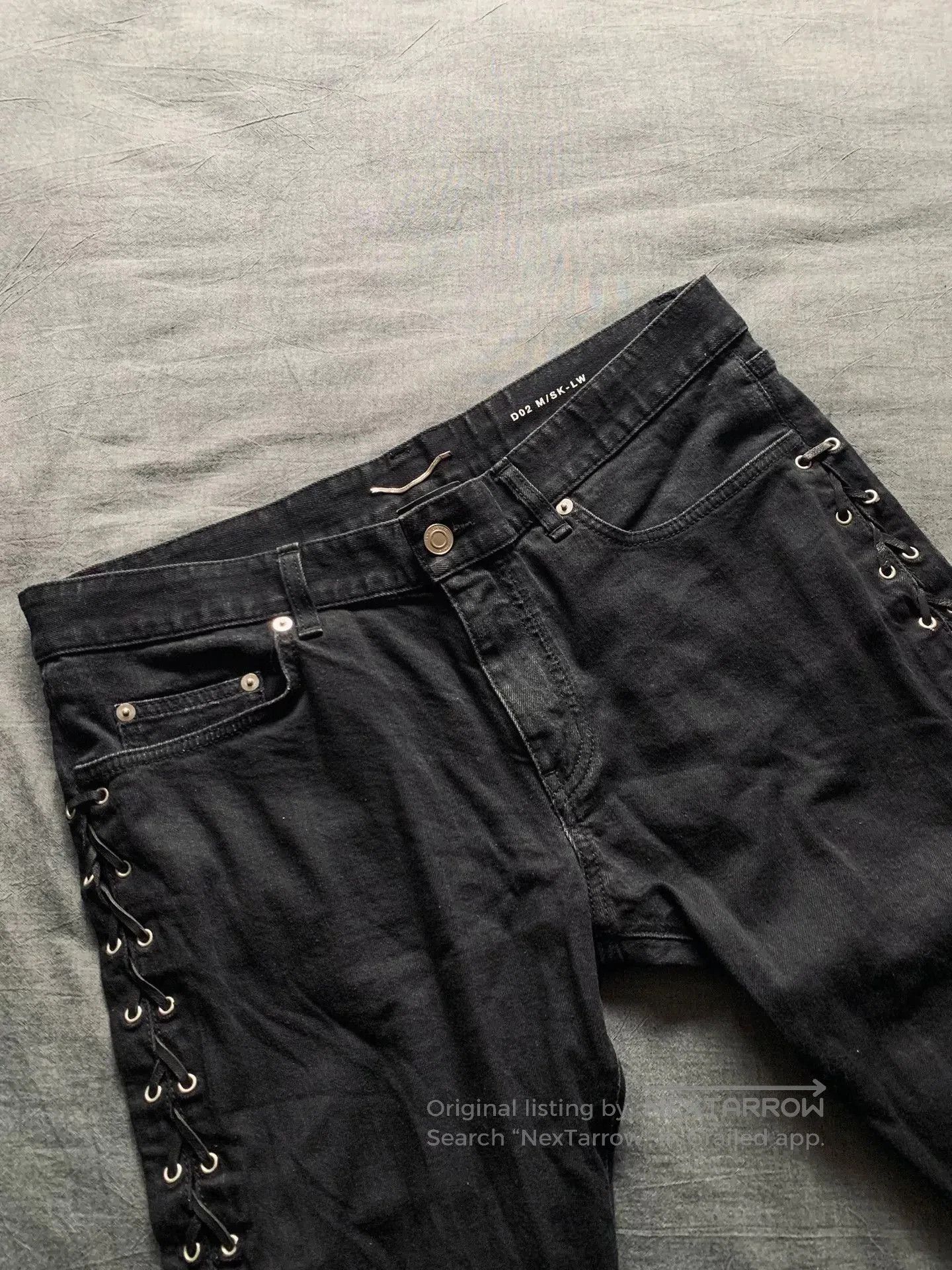 Saint Laurent Paris Saint Laurent D02 Side Lambskin Strap Jeans. Size US 34 / EU 50 - 3 Thumbnail