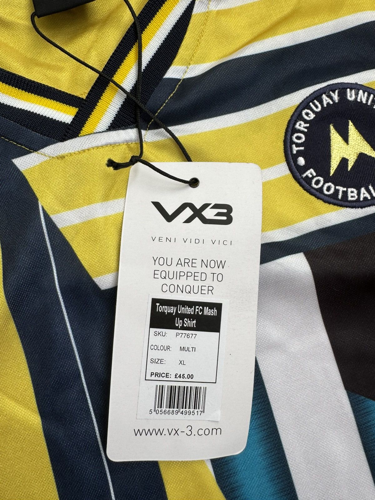 Vintage RETRO Torquay United FC mash up NEW jersey t shirt tee Size US XL / EU 56 / 4 - 5 Thumbnail