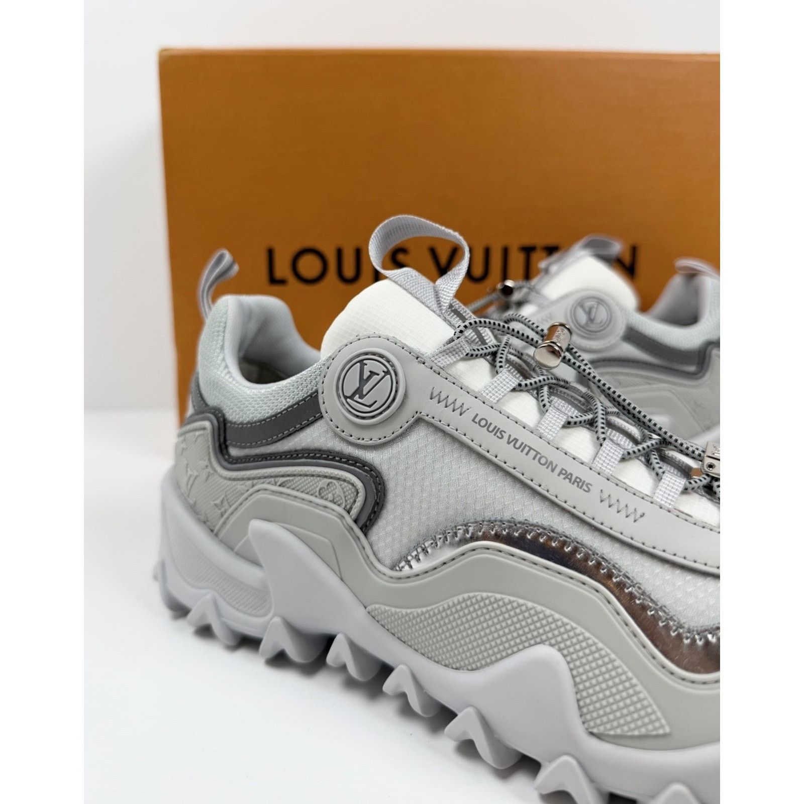 Louis Vuitton Size 36/6 - Louis Vuitton LV Rush Grey Sneakers NEW! Size US 6 / IT 36 - 3 Thumbnail