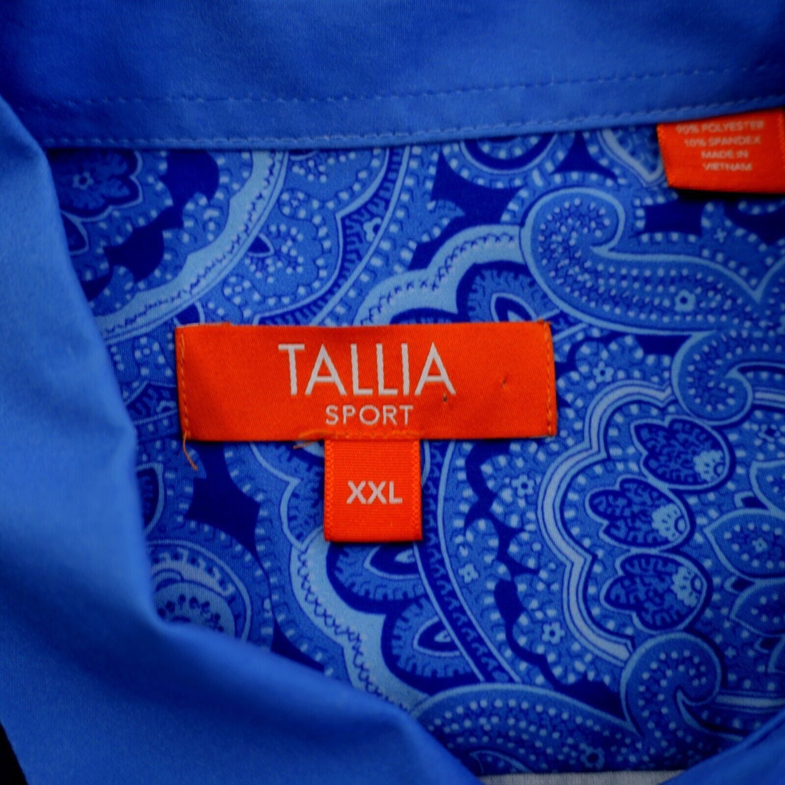 Tallia Tallia Sport Blue 2XL Striped Blue Short Sleeve Collared Dre Size US XXL / EU 58 / 5 - 8 Thumbnail