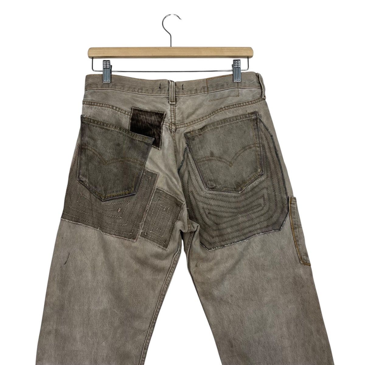 Levi's Vintage Levis X Famouz Sashiko Patchwork Workwear Denim Jean Size US 30 / EU 46 - 9 Thumbnail