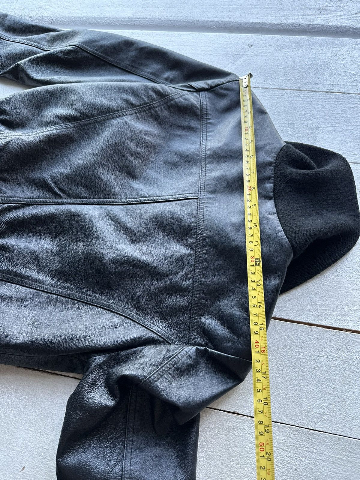 Other 🚨Y2K RICK OWENS TYPE DIRTY SLIM FIT ZIP LEATHER JACKET Size L / US 10 / IT 46 - 11 Thumbnail
