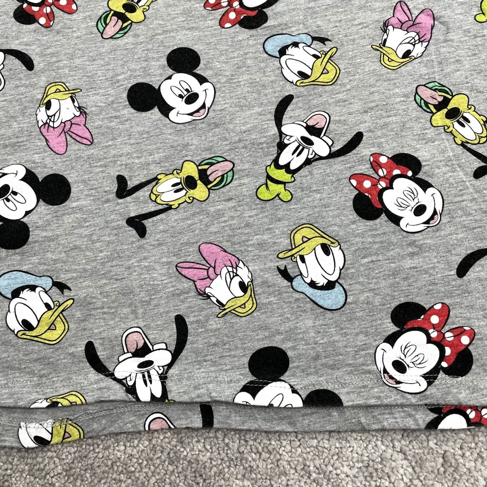 Disney Disney Mickey Mouse Graphic T-Shirt Womens 2X Gray Crew Neck Short Sleeve Tee Top Size XXL / US 16-18 / IT 52-54 - 3 Thumbnail