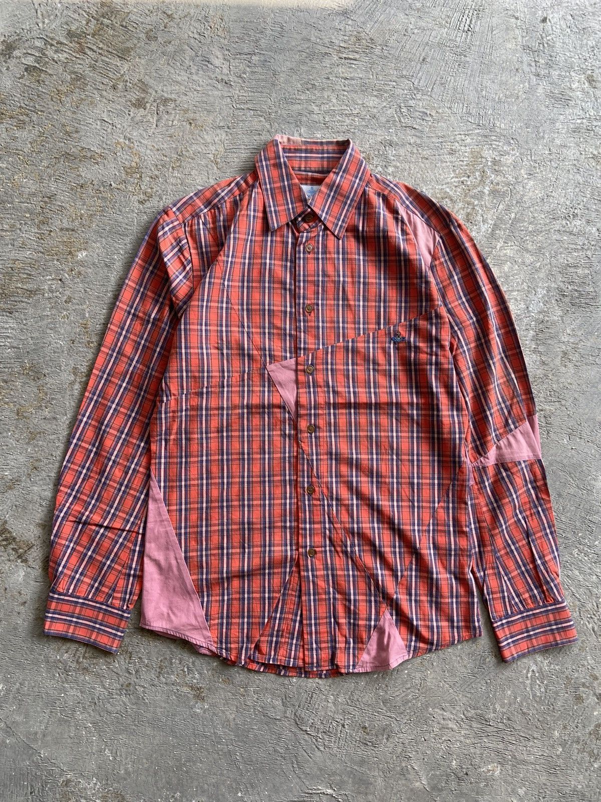 Vivienne Westwood 2000s Vivienne Westwood Man - Asymmetrical Patchwork Shirt Size US L / EU 52-54 / 3 - 1 Thumbnail
