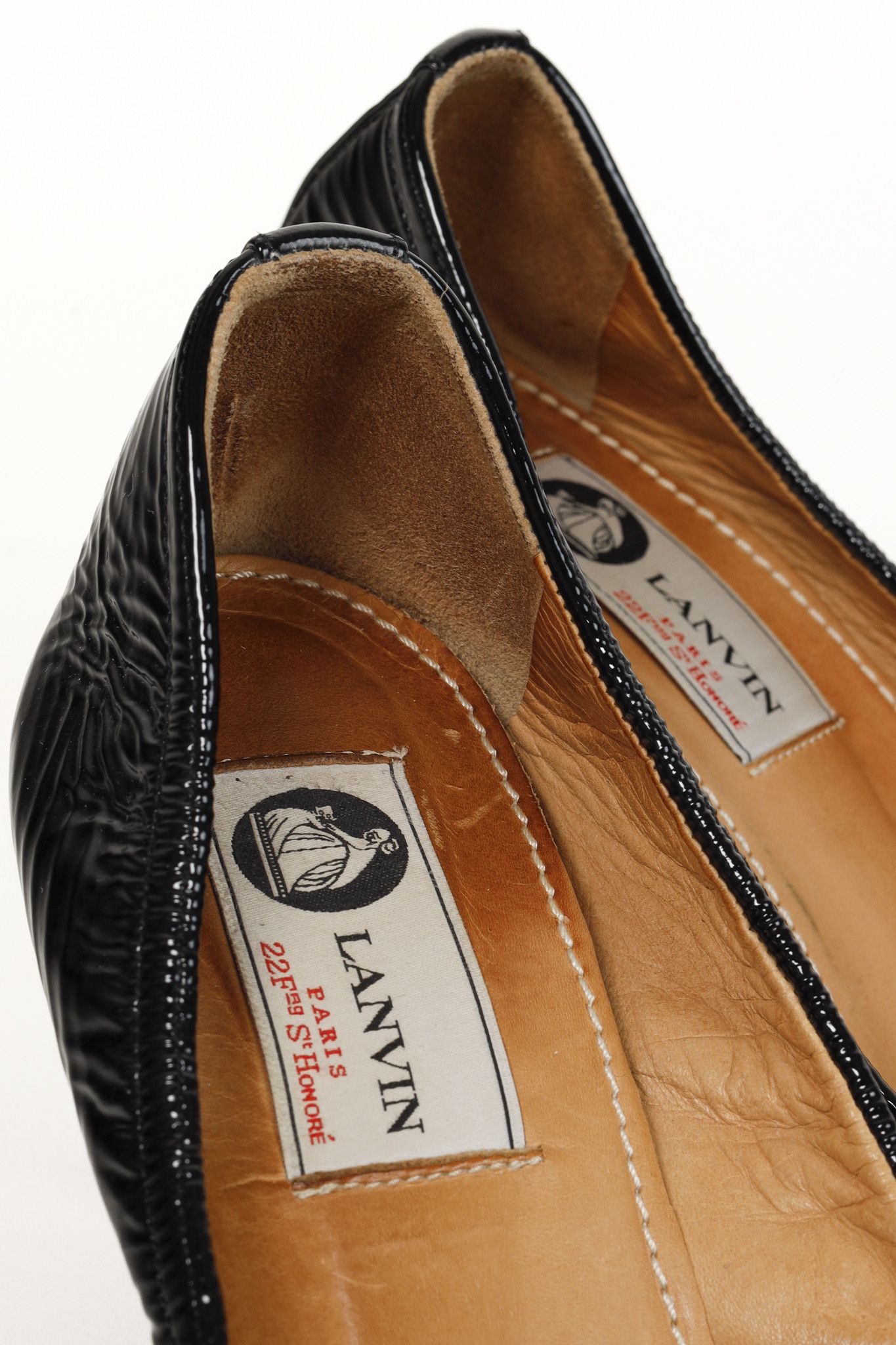 Lanvin Lanvin Black Patent Low Heel Ballet Pump Size US 7 / IT 37 - 9 Thumbnail