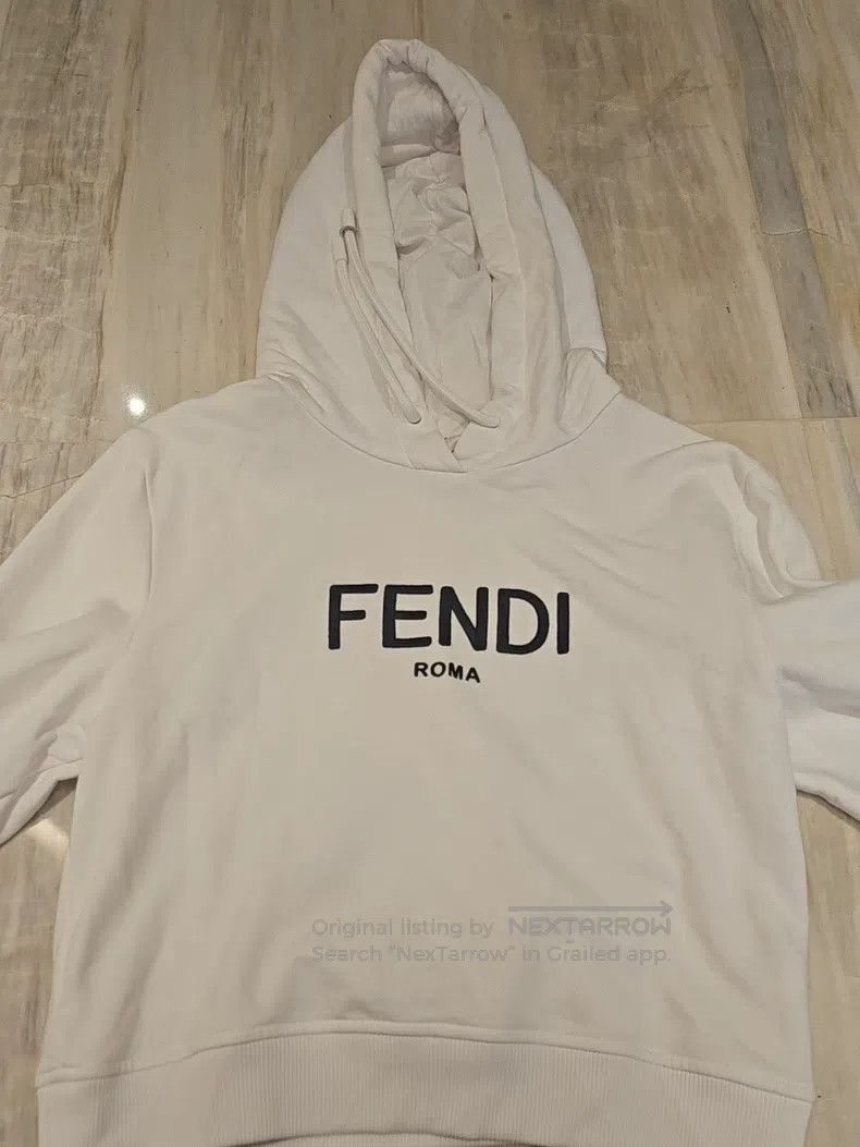 Fendi Fendi Hooded sweatshirt, white Size XS / US 0-2 / IT 36-38 - 1 Thumbnail