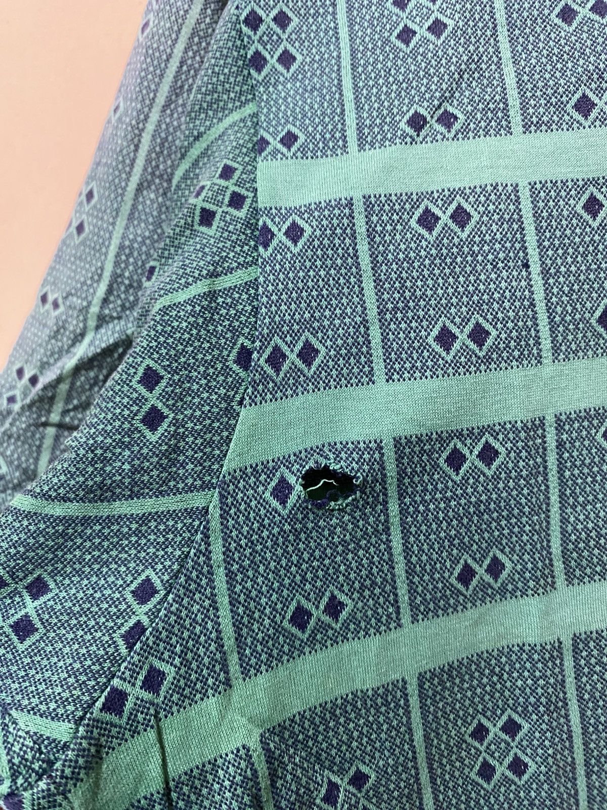 Dior 90s Christian Dior Monsieur Pattern Polo Shirt Size US L / EU 52-54 / 3 - 6 Thumbnail