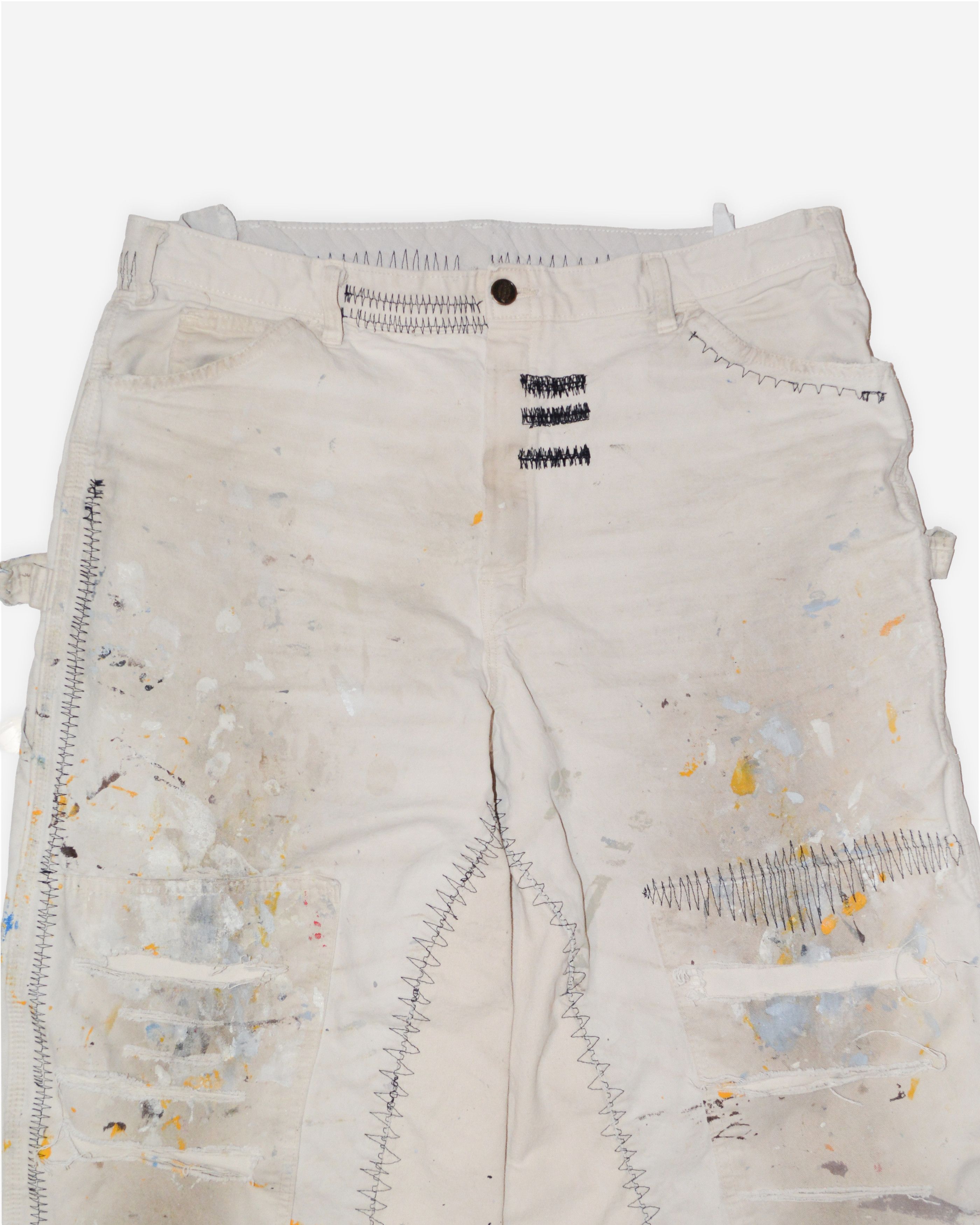 Vintage Paint-Riddled White Carpenters Size US 36 / EU 52 - 2 Thumbnail