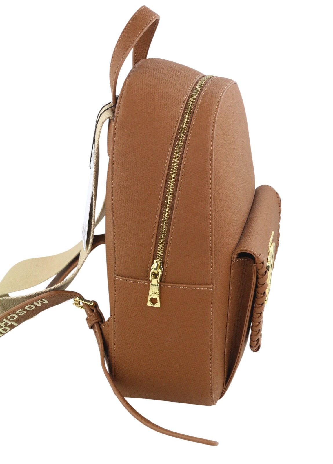 Love Moschino ZAINO PU CAMMELLO OS Brown Logo Backpack 87736 Size ONE SIZE - 6 Thumbnail