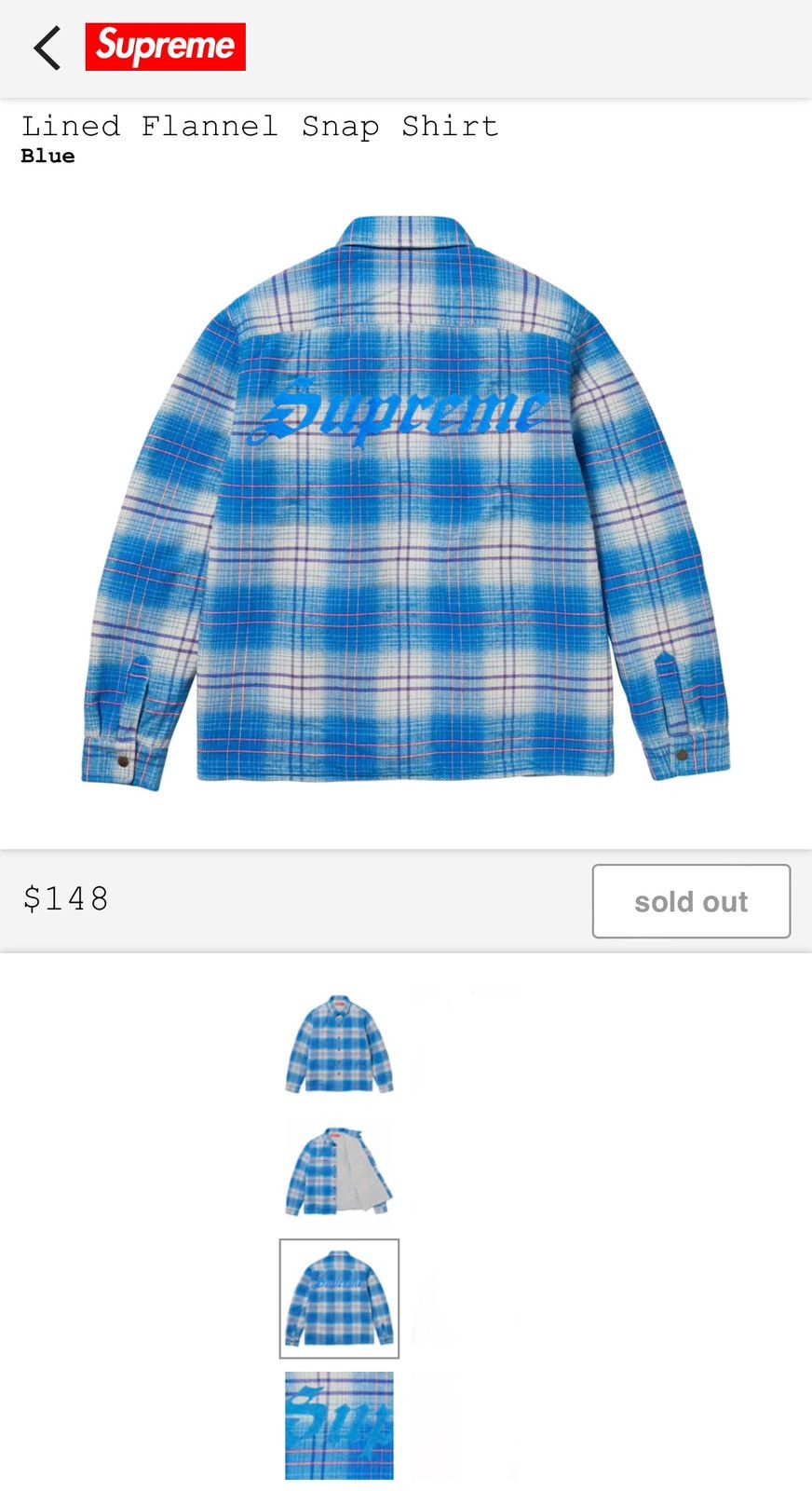 Supreme Supreme Lined Flannel Snap Shirt | Grailed