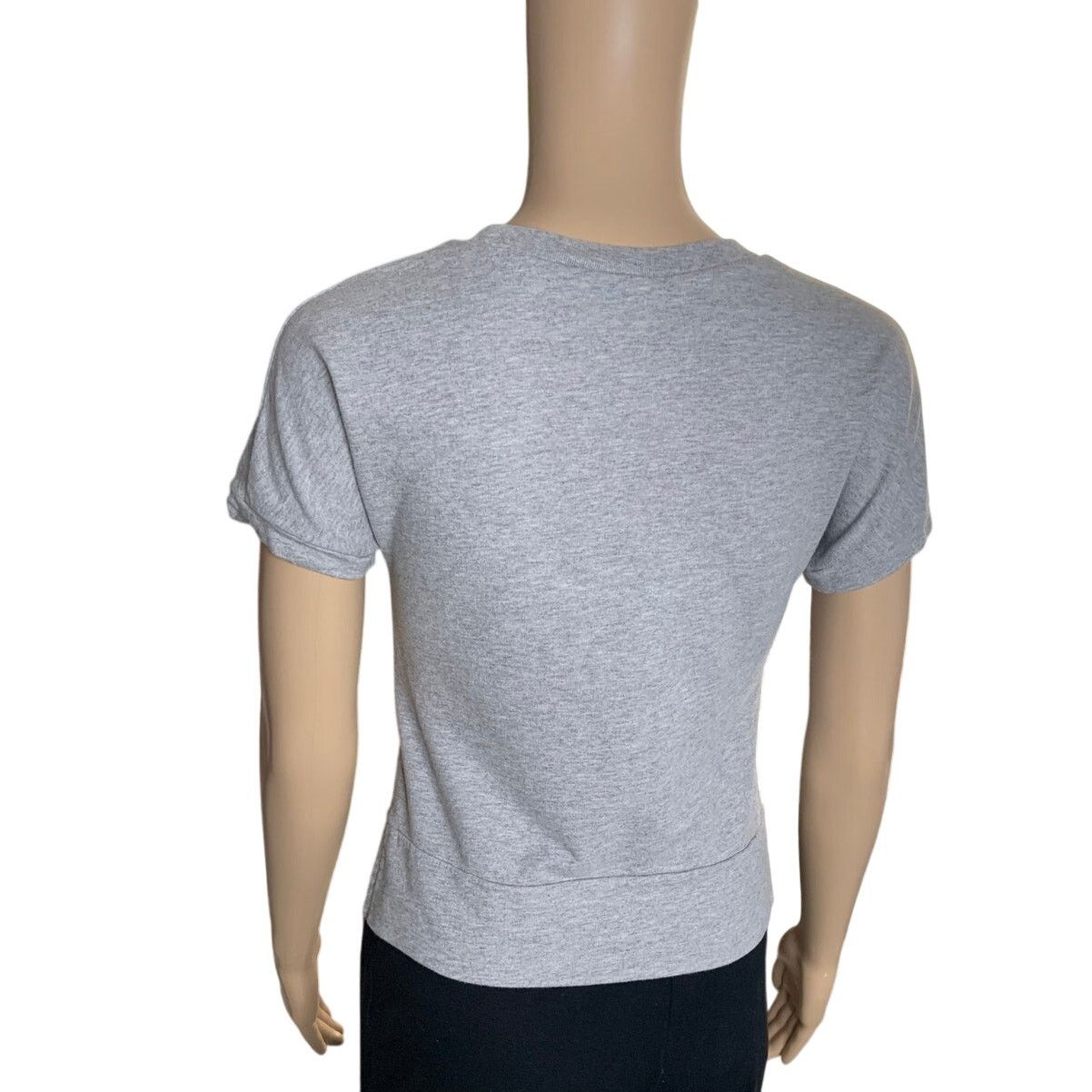 Adidas Adidas Women's Small Graphic Logo Crop Top Short Sleeve Gray Size S / US 4 / IT 40 - 4 Thumbnail
