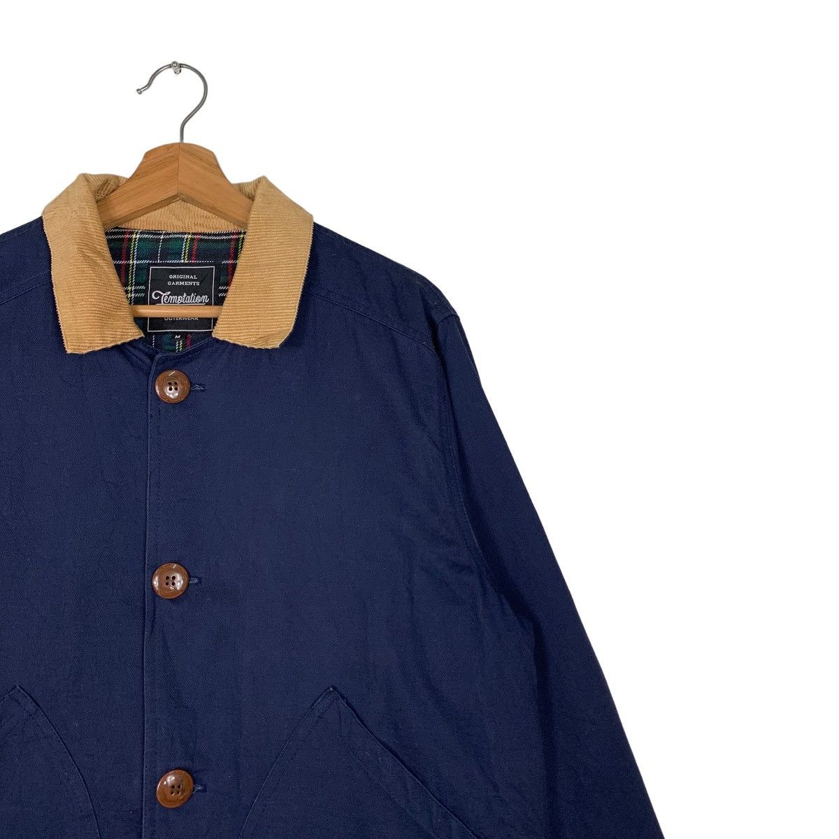 Japanese Brand TEMPTATION Outerwear Plaid Lined Chore Jacket #0259-C12 Size US M / EU 48-50 / 2 - 6 Thumbnail
