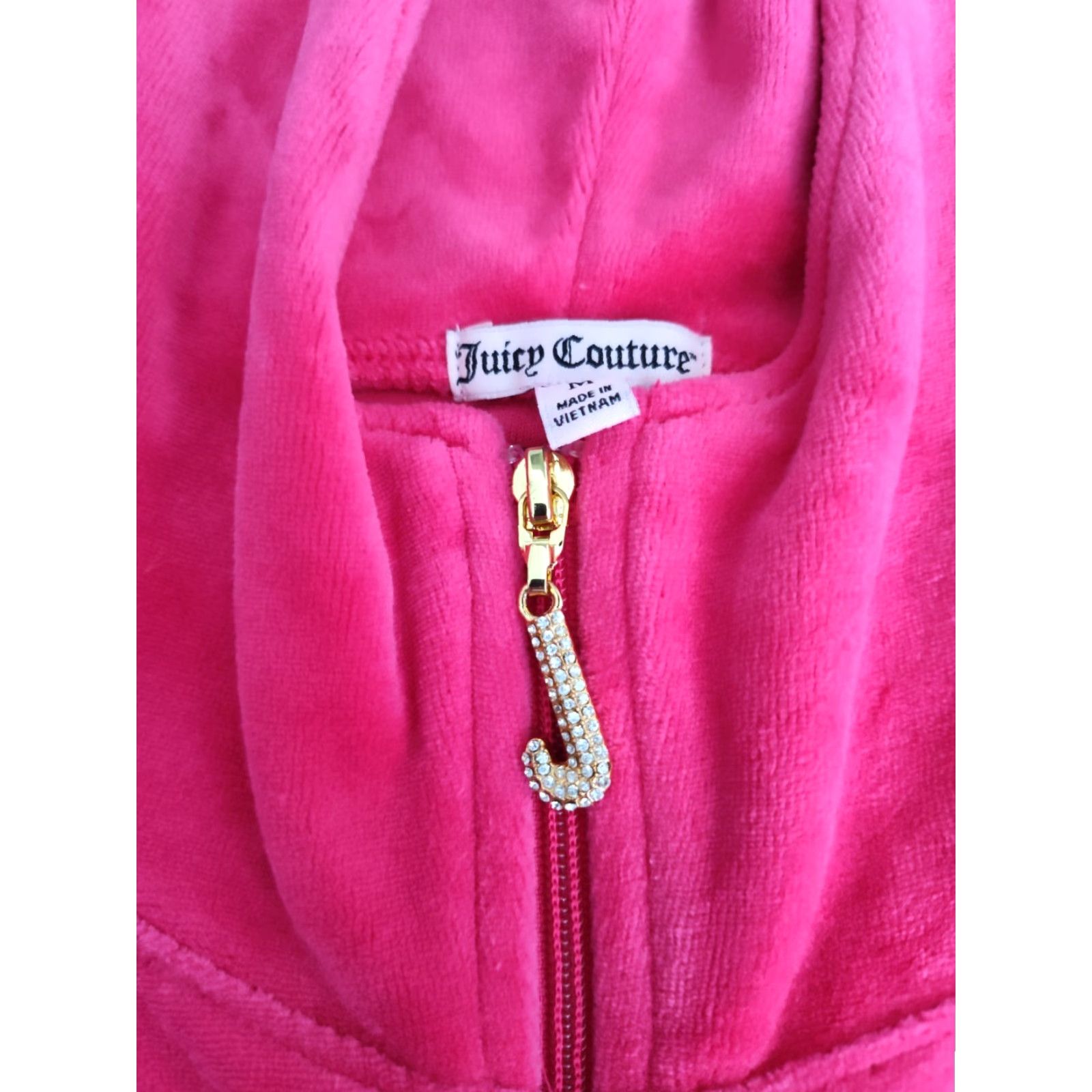 Juicy Couture VINTAGE Juicy Couture Velour Track Jacket Women's Medium Pink Y2K Designer Hip Hop Casual Size M / US 6-8 / IT 42-44 - 5 Thumbnail