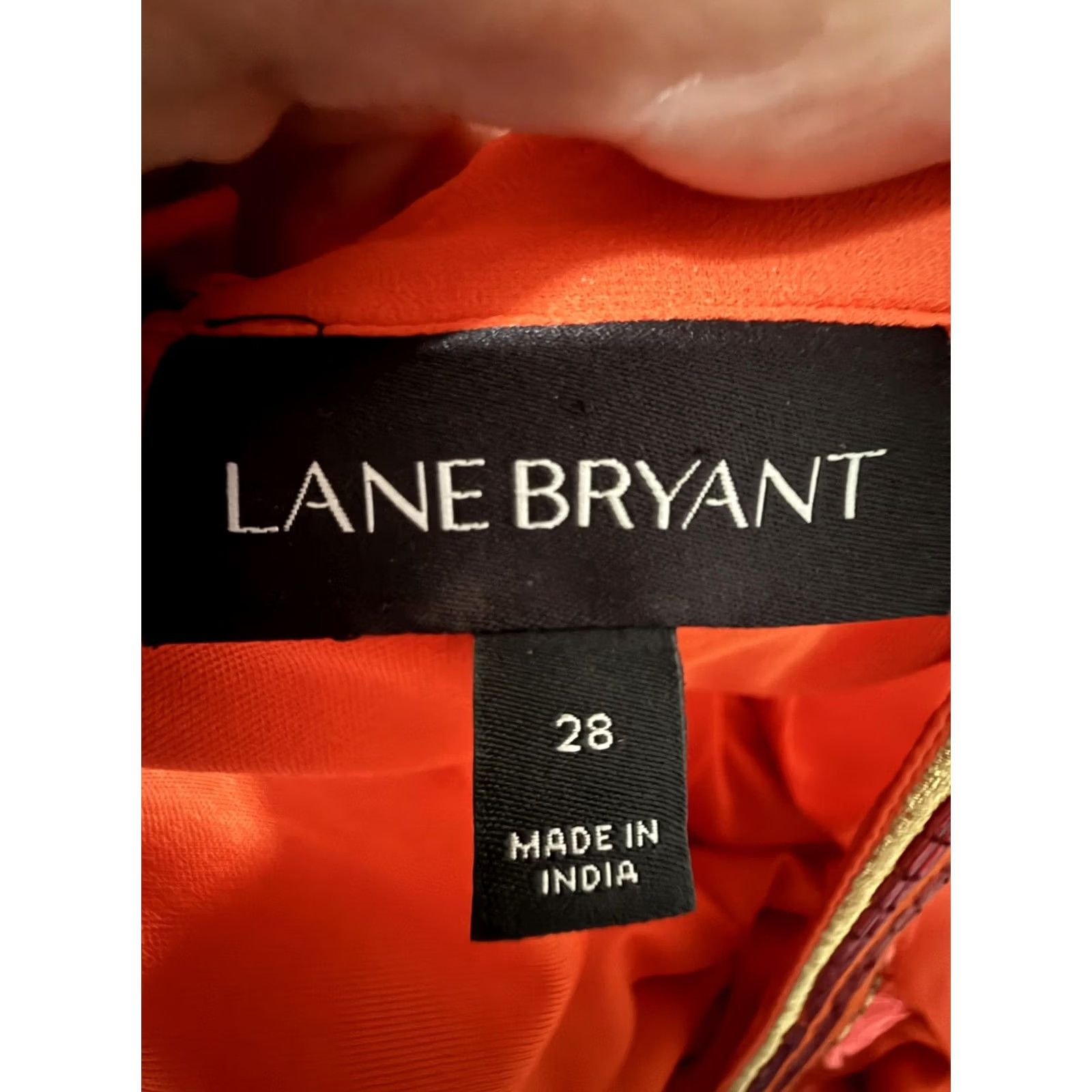 Vintage Lane Bryant Dress Womens 28 Orange Tassel Scoop Neck Maxi Sundress Boho Plus Size 4XL / US 24-26 - 3 Thumbnail
