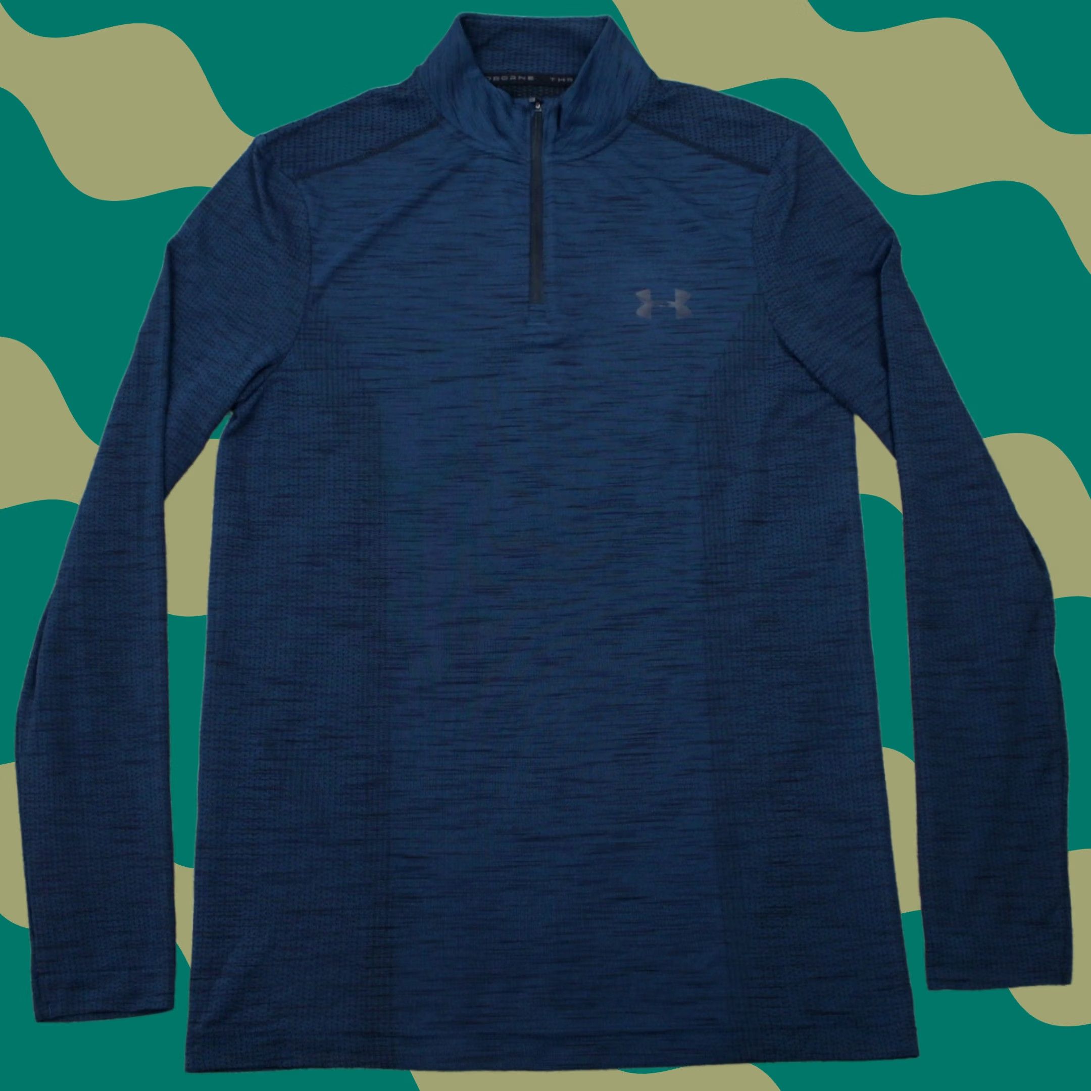 Under Armour Under Armour Threadborne Sweatshirt Mens Small Blue 1/4 Zip Pullover L/S Casual Athletic Regular Fit Polyester Blended Fabric Peak Size S Color Blue Size US S / EU 44-46 / 1 - 1 Thumbnail