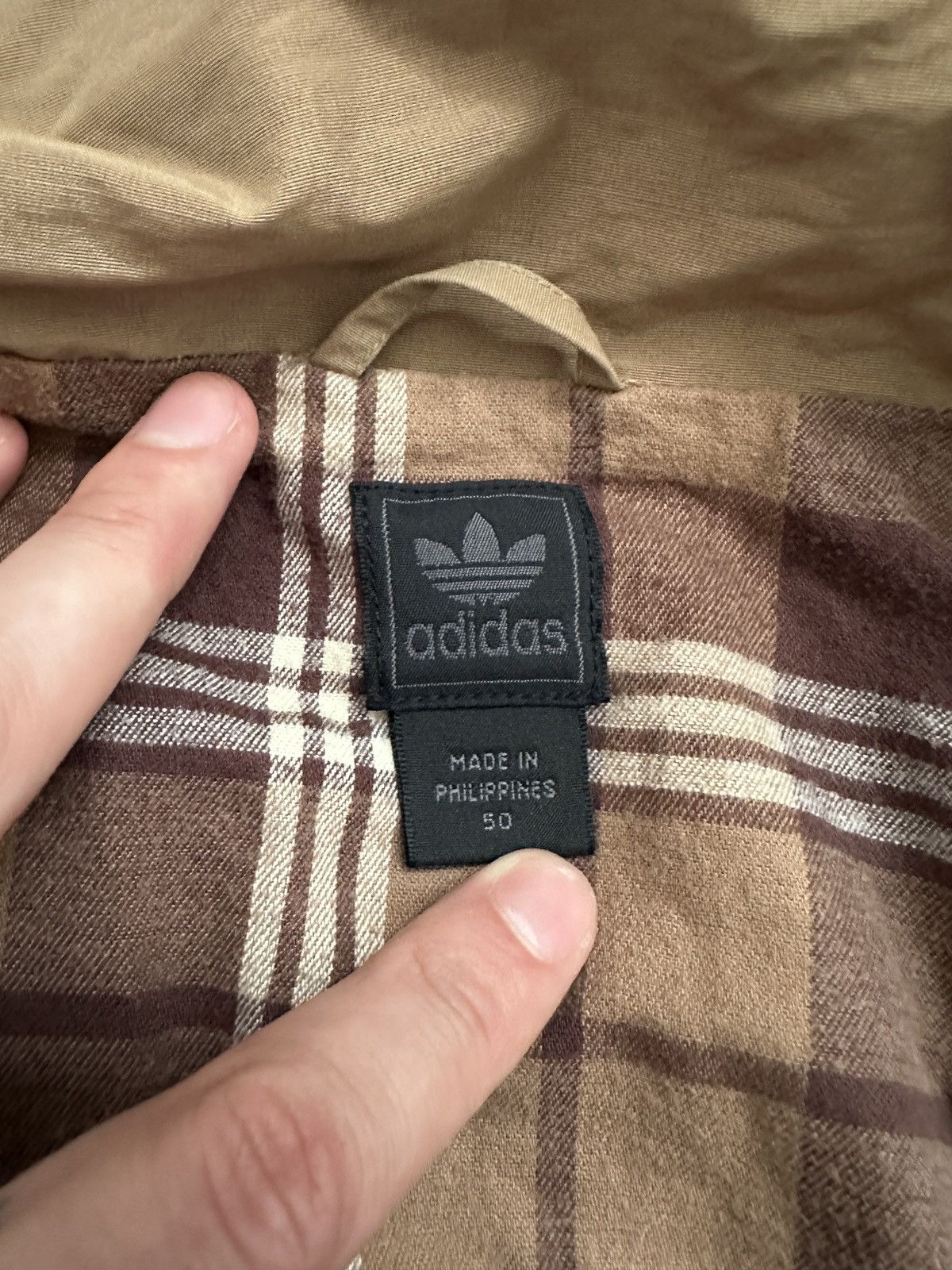 Adidas × Vintage 90s Vintage Adidas brown and khaki windbreaker light jacket Size US M / EU 48-50 / 2 - 12 Thumbnail