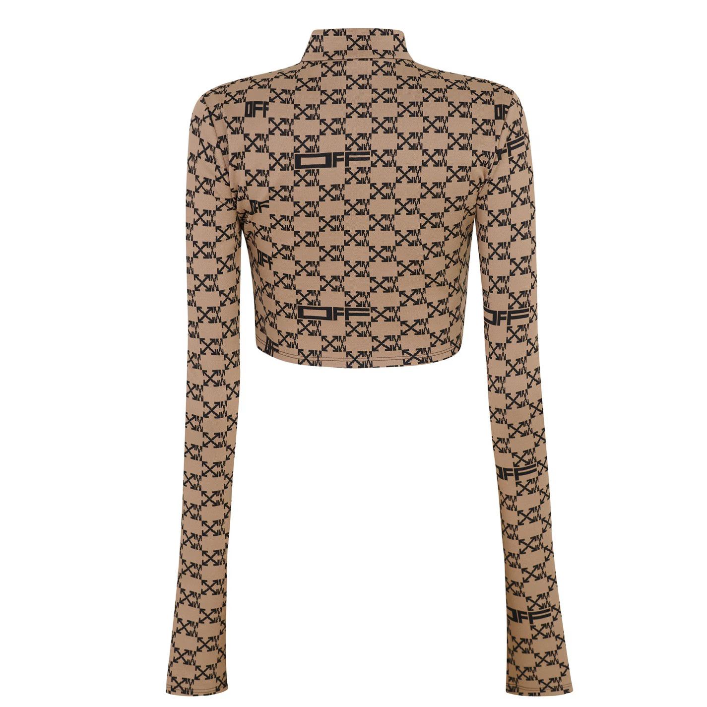 Off-White o1g2r1mq1224 Crop Top in Brown & Black Size XL / US 12-14 / IT 48-50 - 2 Thumbnail