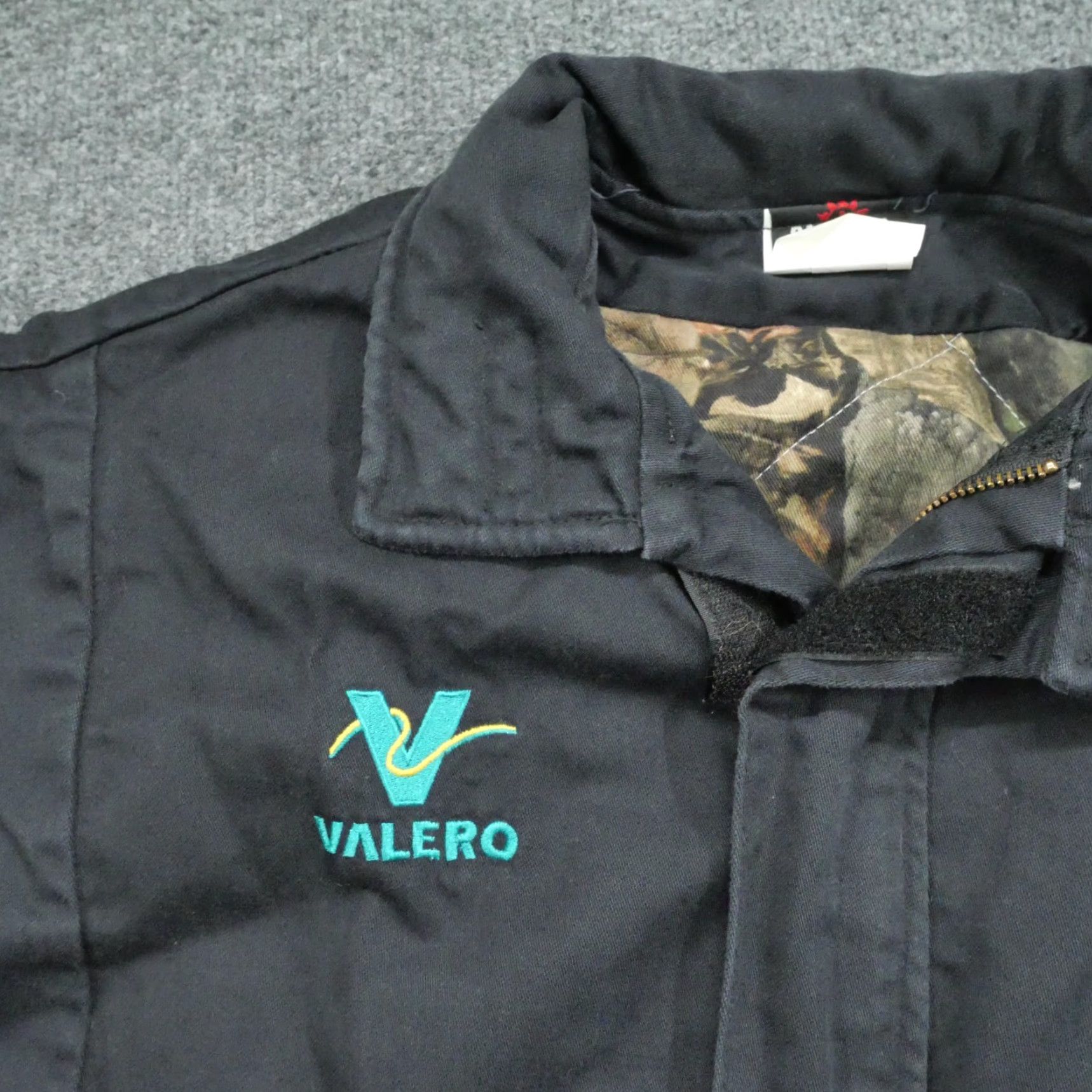 GAS Valero Jacket Mens XL Black Camo Quilt Lined Gas Station Coat Employee Saf Tech Size US XL / EU 56 / 4 - 3 Thumbnail