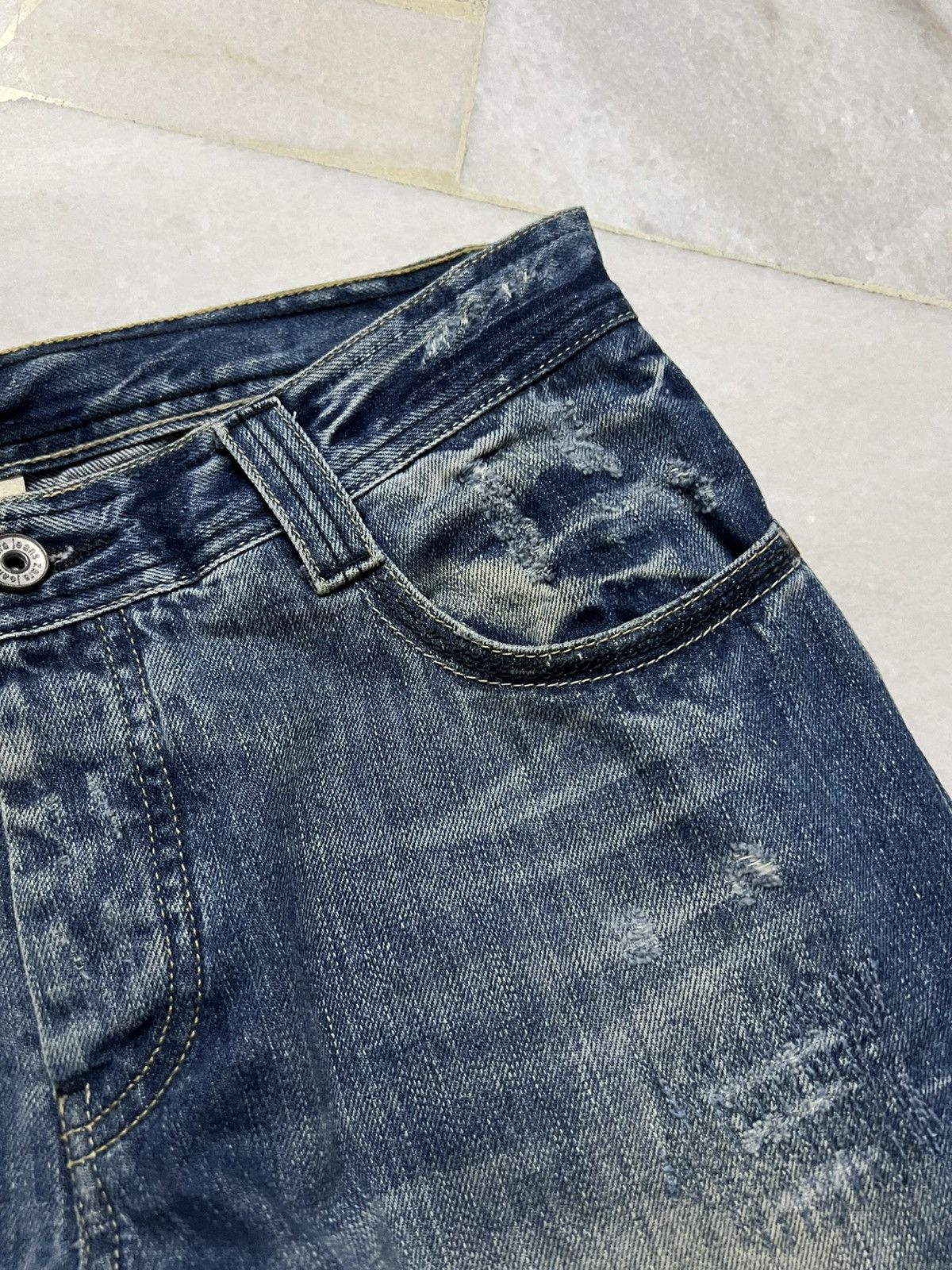 Zara 💥Very Rare💥Zara Blue Distressed Jeans Size US 32 / EU 48 - 9 Thumbnail