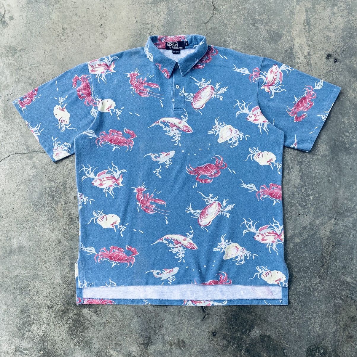 Polo Ralph Lauren Vintage 90s Polo Ralph Lauren Tropical Polo Tees Size US L / EU 52-54 / 3 - 1 Thumbnail