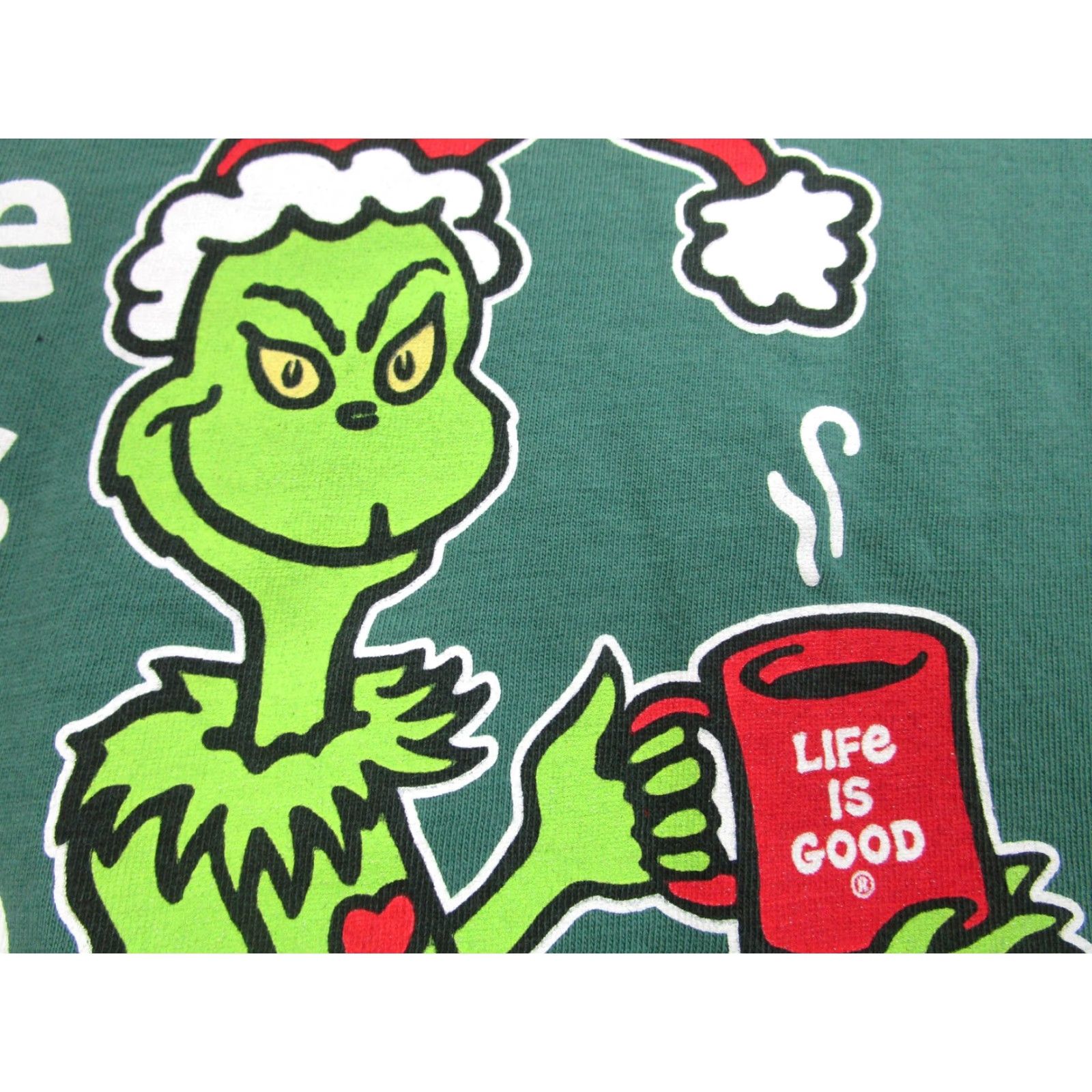 Life is Good VINTAGE? No. The Grinch Life Is Good Shirt Womens Medium Green Crusher Long Sleeve Graphic Christmas Coffee Size M / US 6-8 / IT 42-44 - 4 Thumbnail