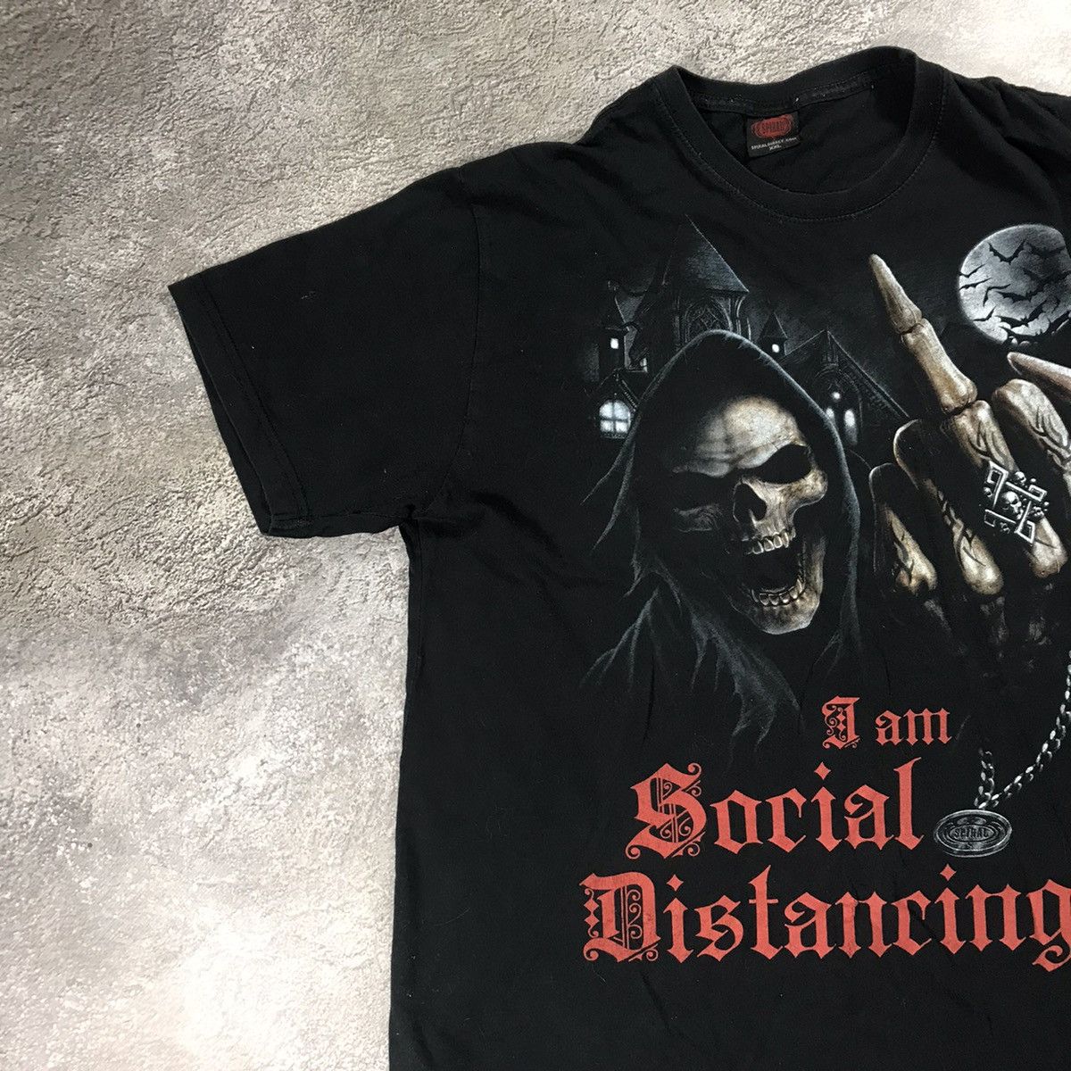 Vintage Vintage Y2K Horror Graphic Tee Dark Skeleton Screamer XXL Size US XXL / EU 58 / 5 - 2 Thumbnail