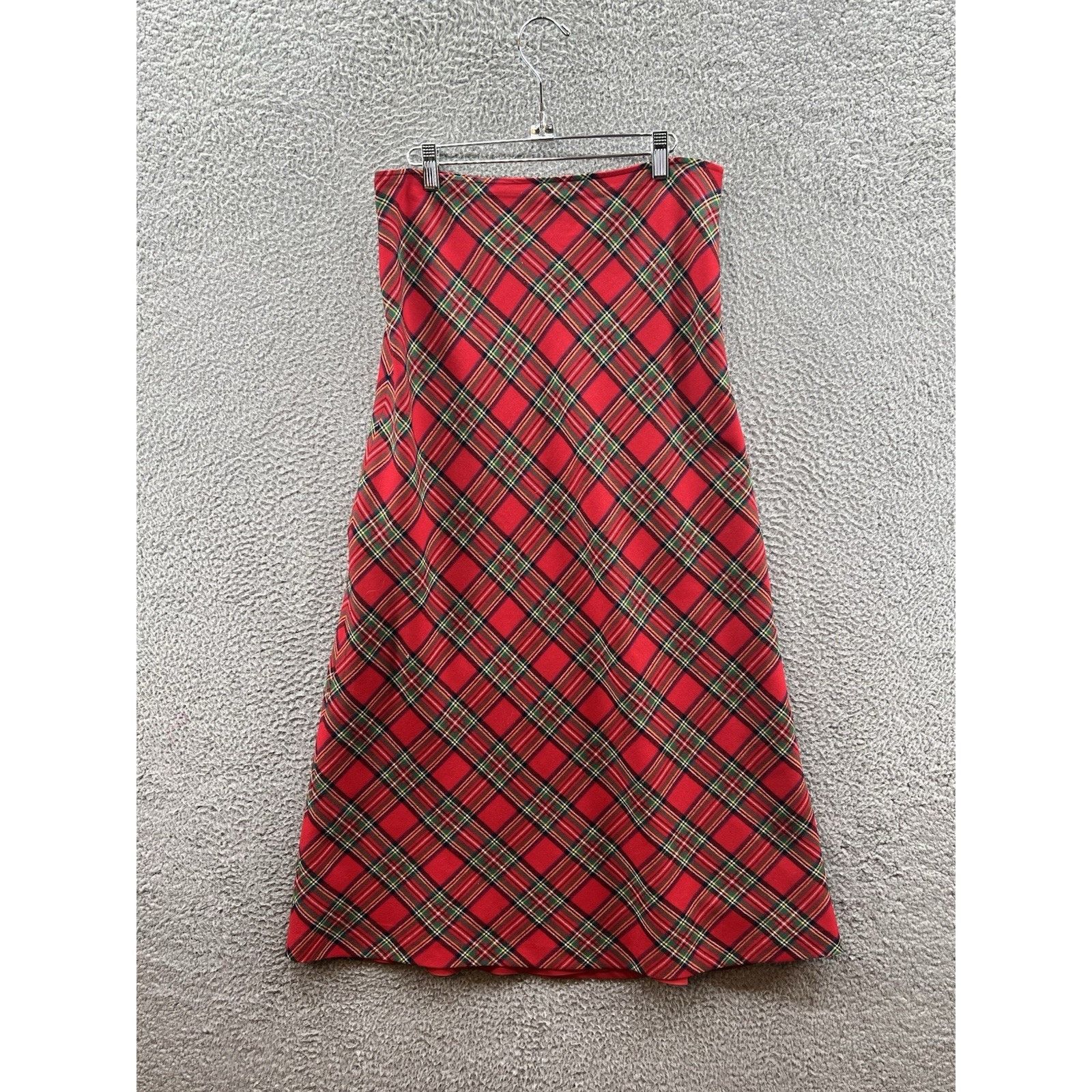 Lauren Ralph Lauren Ralph Ralph Lauren Red Plaid Maxi Skirt 100% Wool Women’s 8 Size 30" / US 8 / IT 44 - 1 Thumbnail