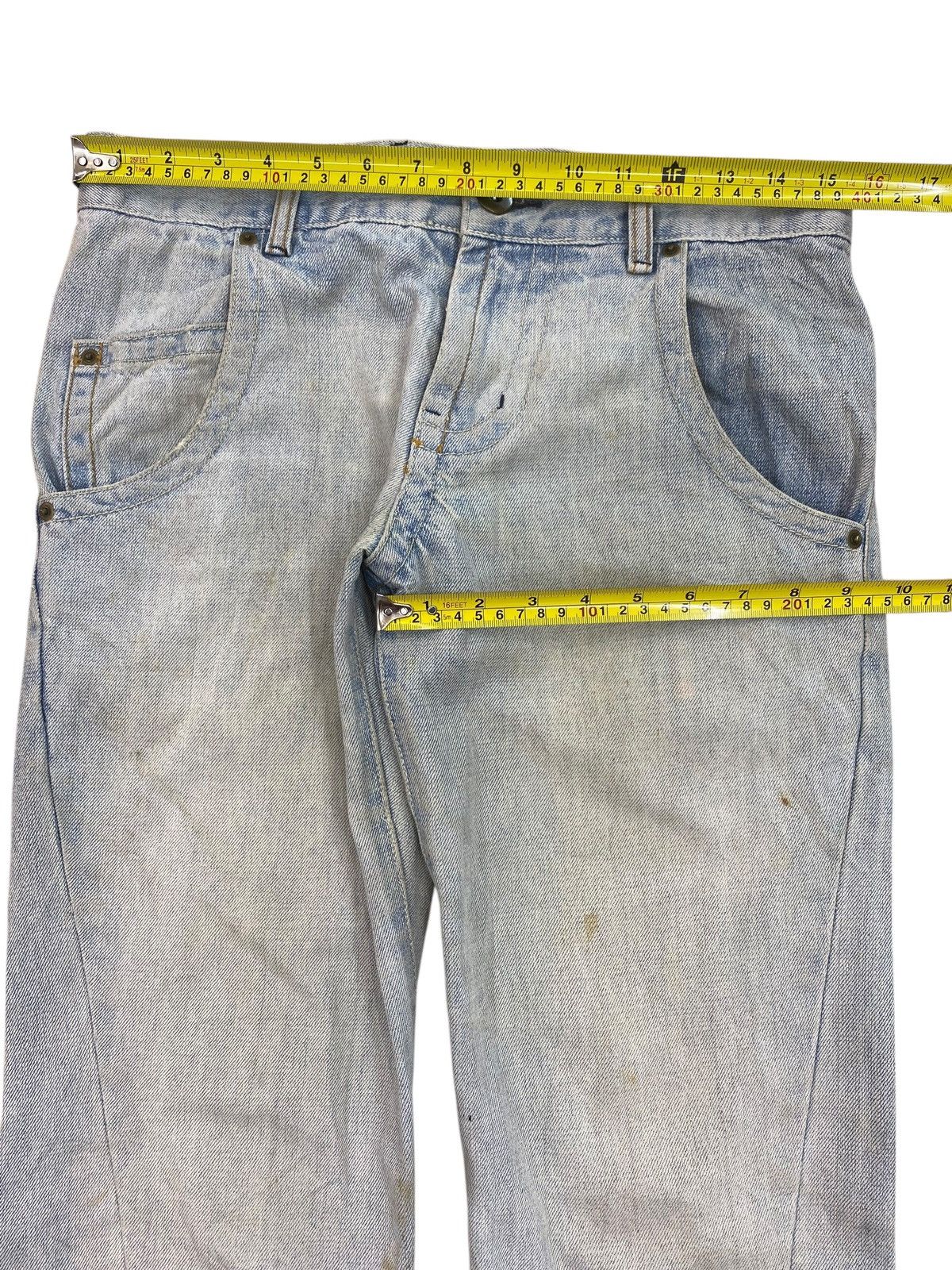 Japanese Brand Japanese Brand Faded Light Wash Style Buckle Back Jeans Size US 31 - 5 Thumbnail