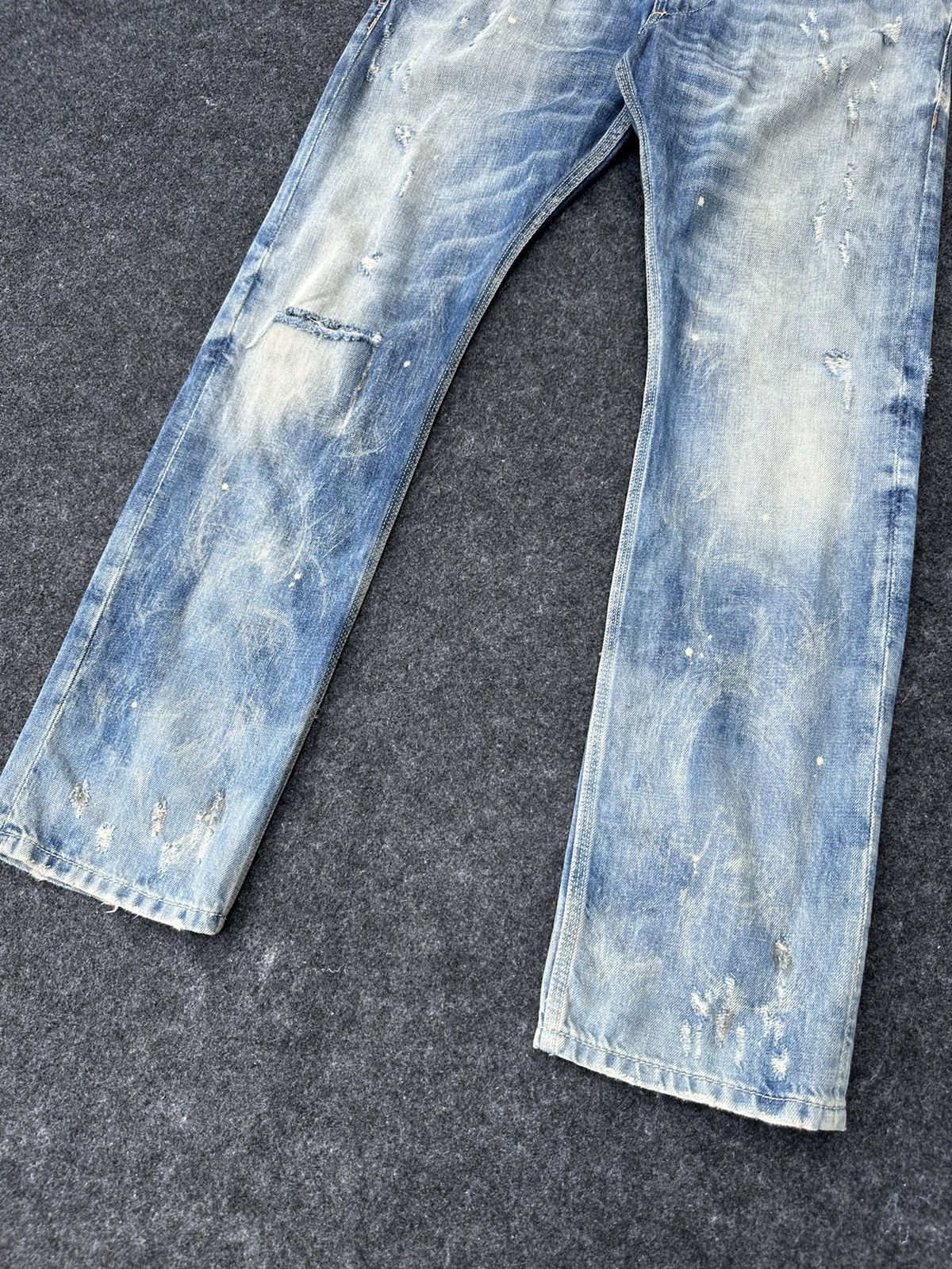 Beauty Beast × Diesel Diesel Italy Krooley Acid Design Regular Slim Denim D38 Size US 30 / EU 46 - 7 Thumbnail