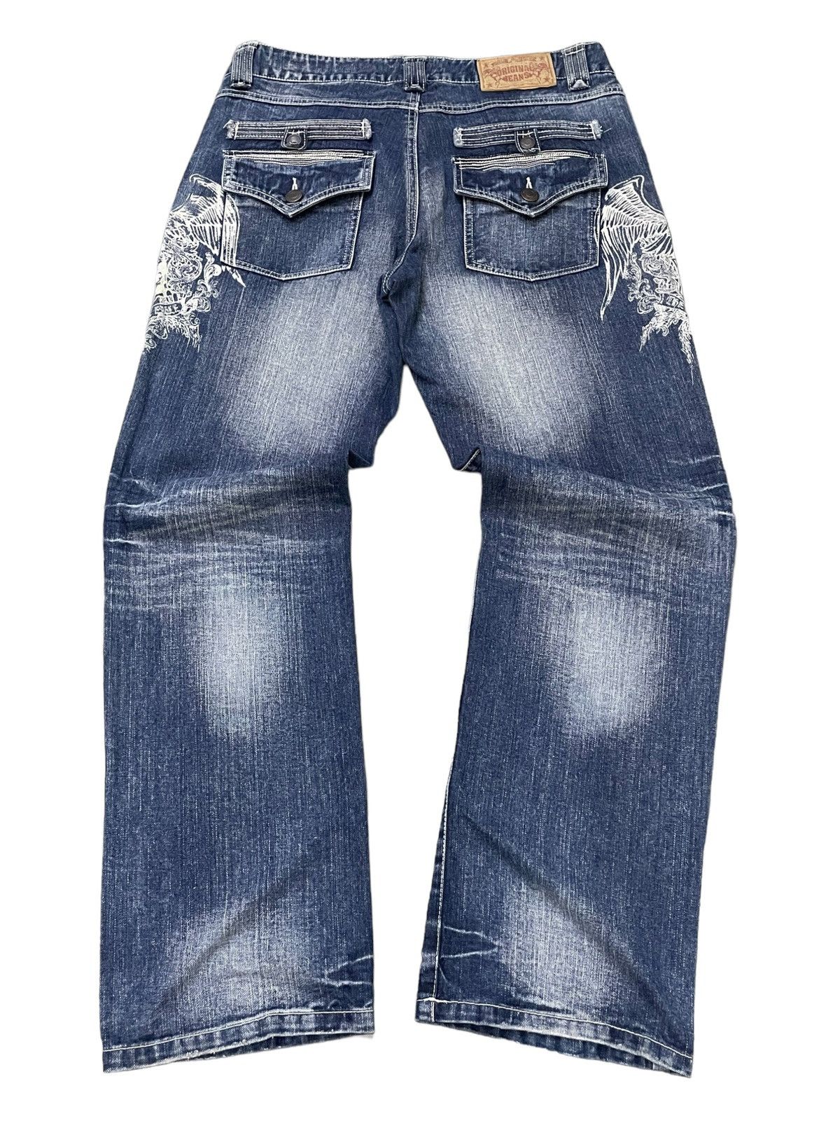 Hysteric Glamour × Japanese Brand × Red Monkey undercover gothic wing skull style baggy loose jeans Size US 34 / EU 50 - 2 Thumbnail
