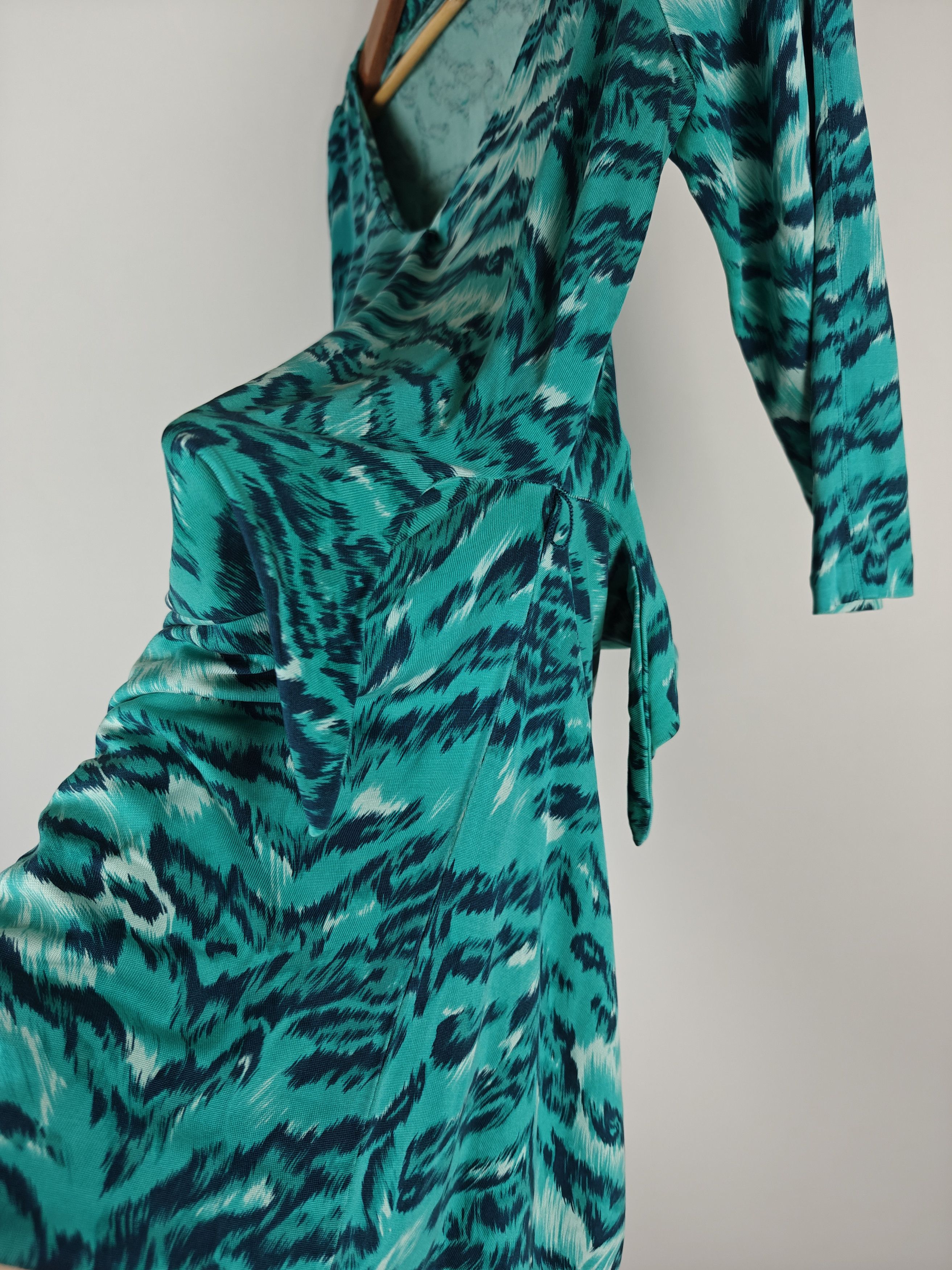 Diane von Furstenberg Diane von Furstenberg Wrap Dress Blue Abstract Print 3/4 Size XL / US 12-14 / IT 48-50 - 8 Thumbnail
