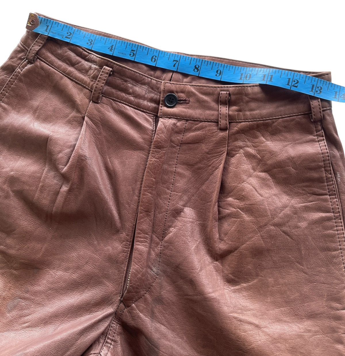 Comme des Garcons Homme 90s CDG Homme Cowhide Dirty Pants Size US 27 - 10 Thumbnail
