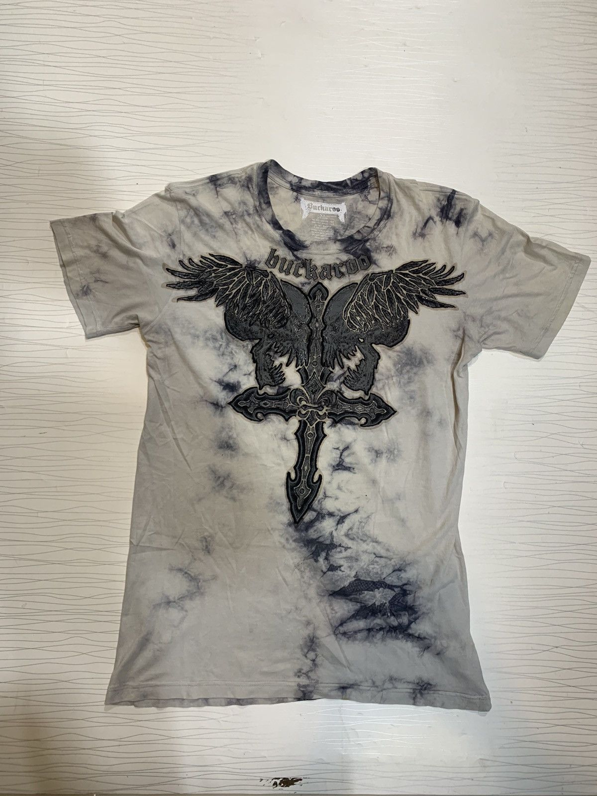 Japanese Brand Buckaroo Gothic Tie Dye Graphic Tee 💀 Size US L / EU 52-54 / 3 - 1 Thumbnail