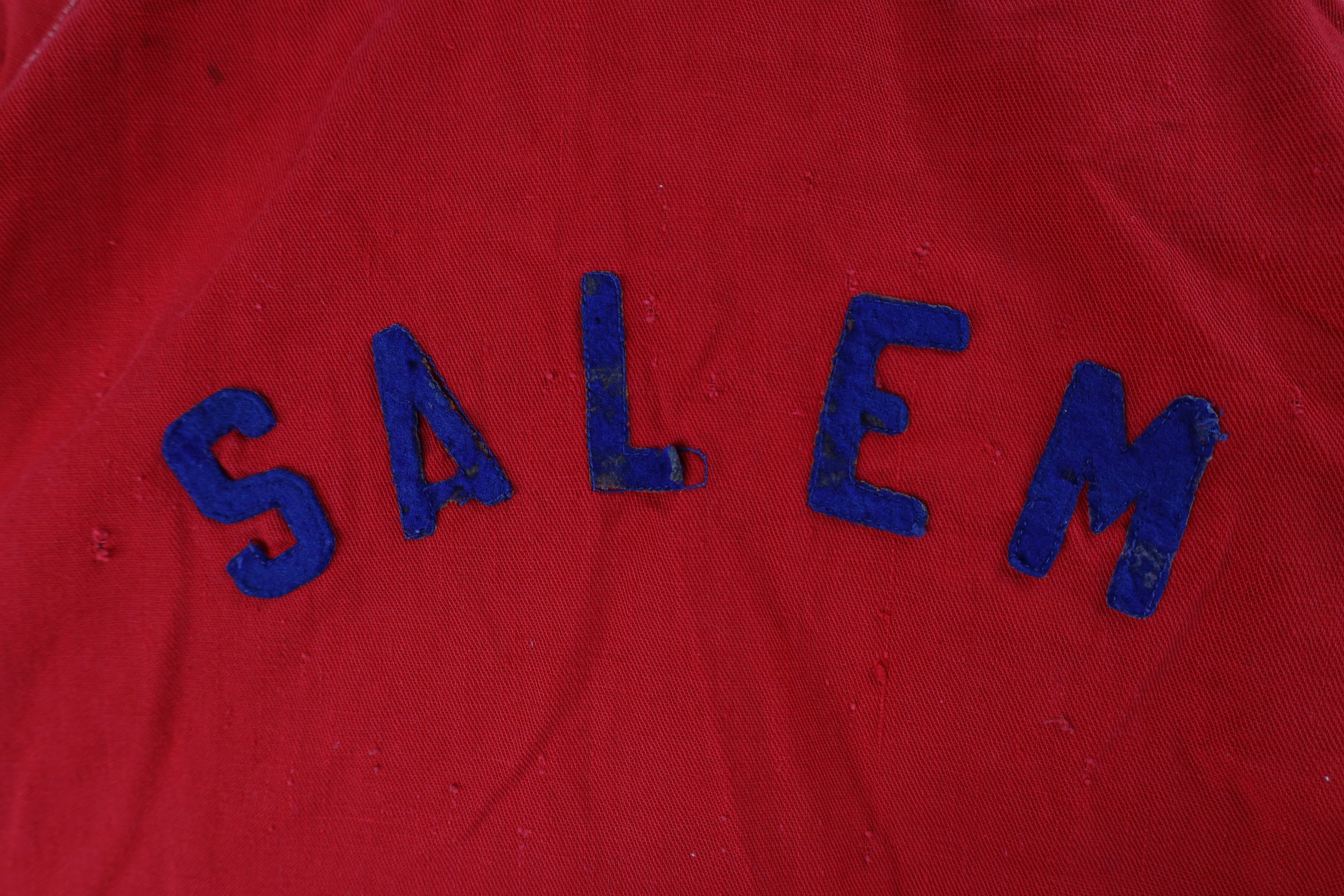 Vintage Vintage 40s 50s Salem Baseball Jersey Uniform Red USA Size US XL / EU 56 / 4 - 11 Thumbnail
