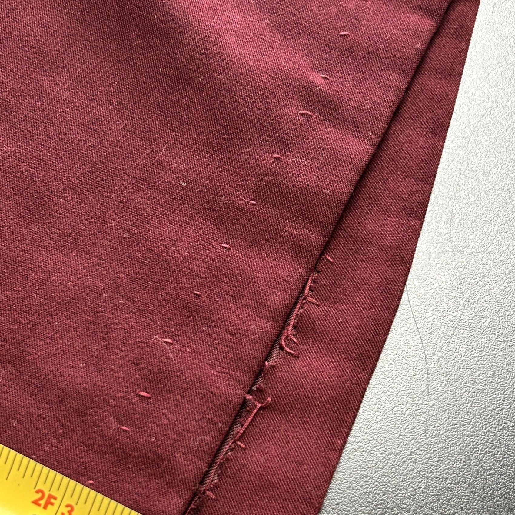 Vintage Robyne Raune Skirt Womens 10 Red Midi Pencil Stretch Cotton Blend Career Office Regular Size 32" / US 10 / IT 46 - 6 Thumbnail