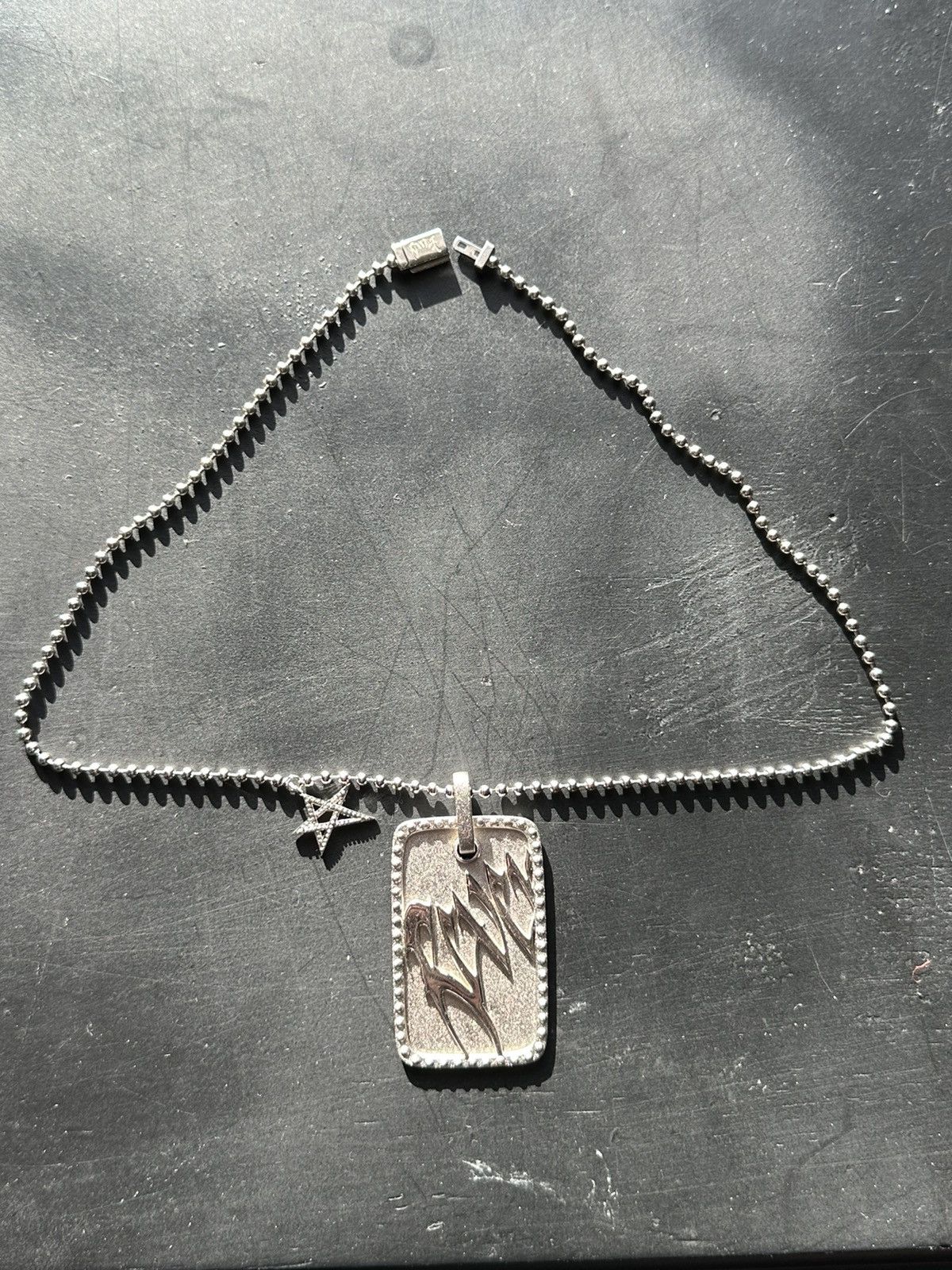 image of Revenge .925 Silver Dog Tag Chain in Yellow, Men's