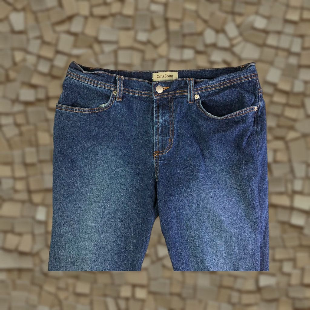 Vintage Zena Jeans Straight Mid Rise Womens Size 8 Blue Jeans 32x25 Measured Denim Cotton Vintage No Distressed Regular Size 30" / US 8 / IT 44 - 1 Thumbnail