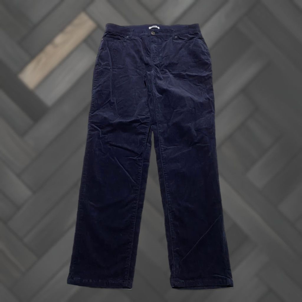Croft & Barrow Croft & Barrow Corduroy Pants Navy Blue Women Straight Leg Size 12 A Size 34" / US 12 / IT 48 - 1 Thumbnail