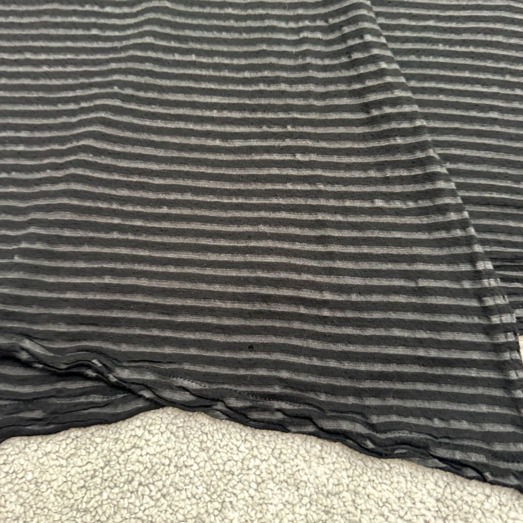 Vintage Grayson Cardigan Sweater Womens Medium Black Gray Striped Open Front Wrapped Size M / US 6-8 / IT 42-44 - 5 Thumbnail
