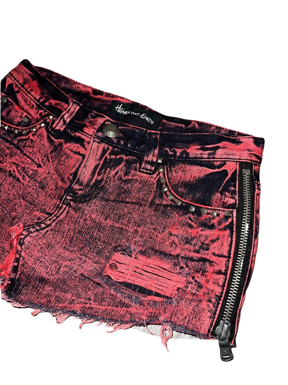 Japanese Brand Heaven and Earth punk red mini skirts 💋🥀 Size 28" / US 6 / IT 42 - 3 Thumbnail