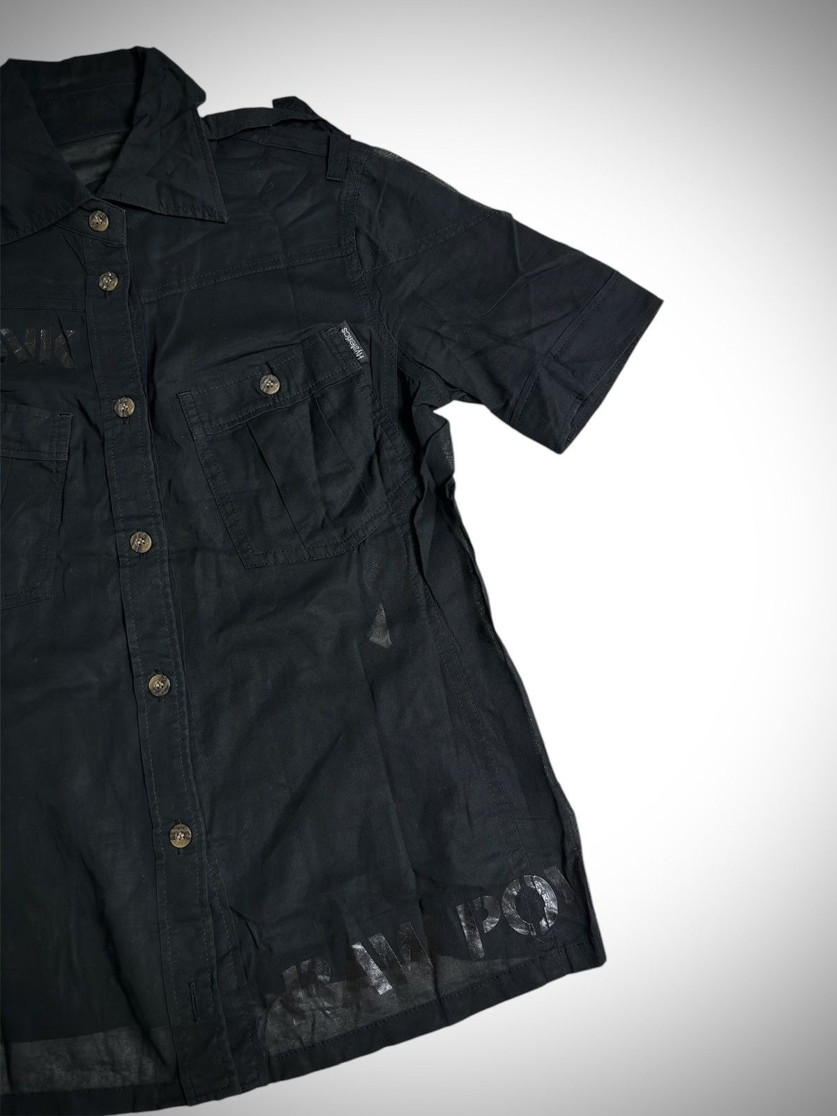 Hysteric Glamour 2000’s Hysteric Glamour - Blank Raw Power Button Shirt Size S / US 4 / IT 40 - 3 Thumbnail