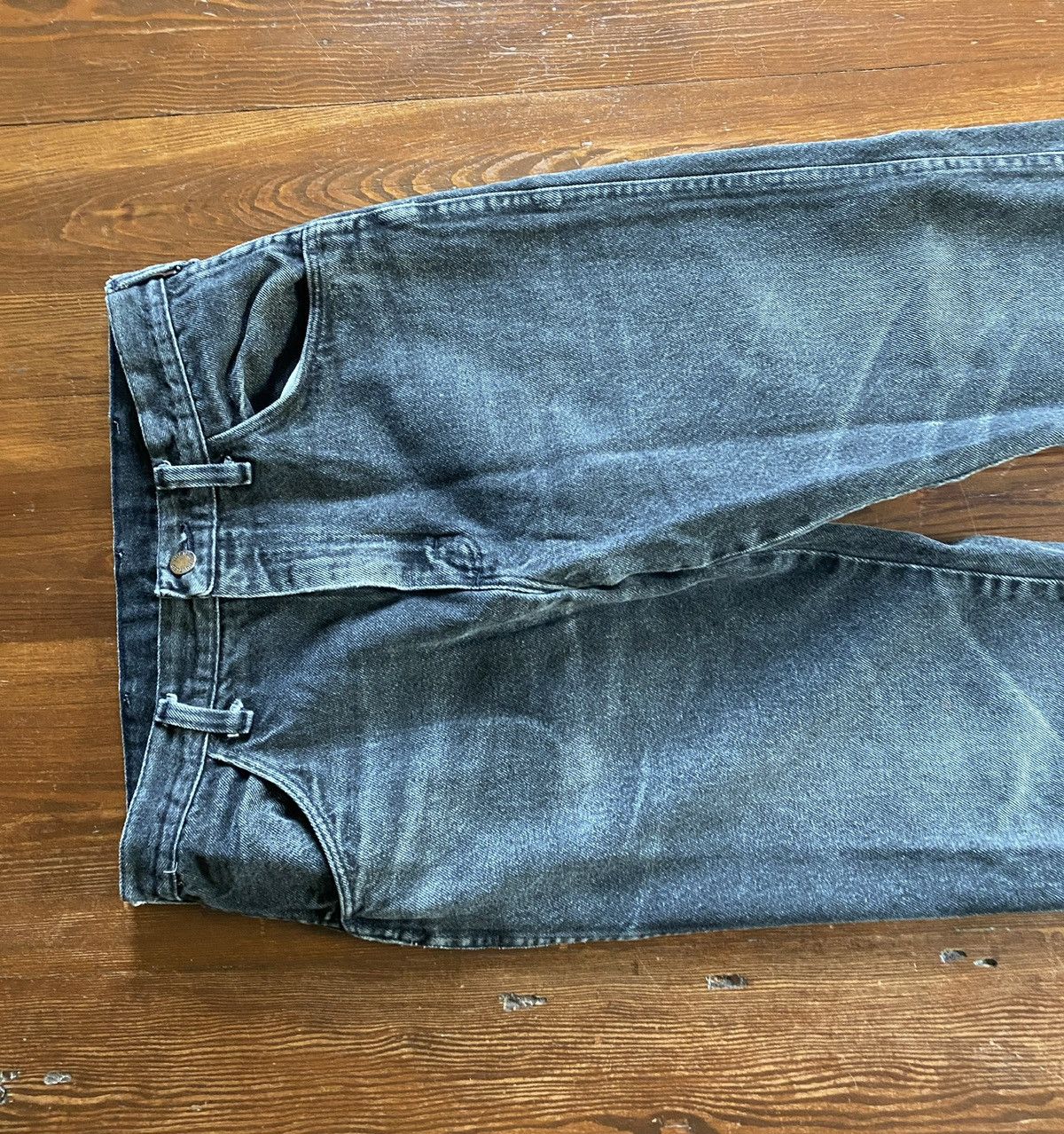 Rustler Vintage 90’s Rustler Faded Black Denim Jeans 31x29 Size US 31 - 7 Thumbnail