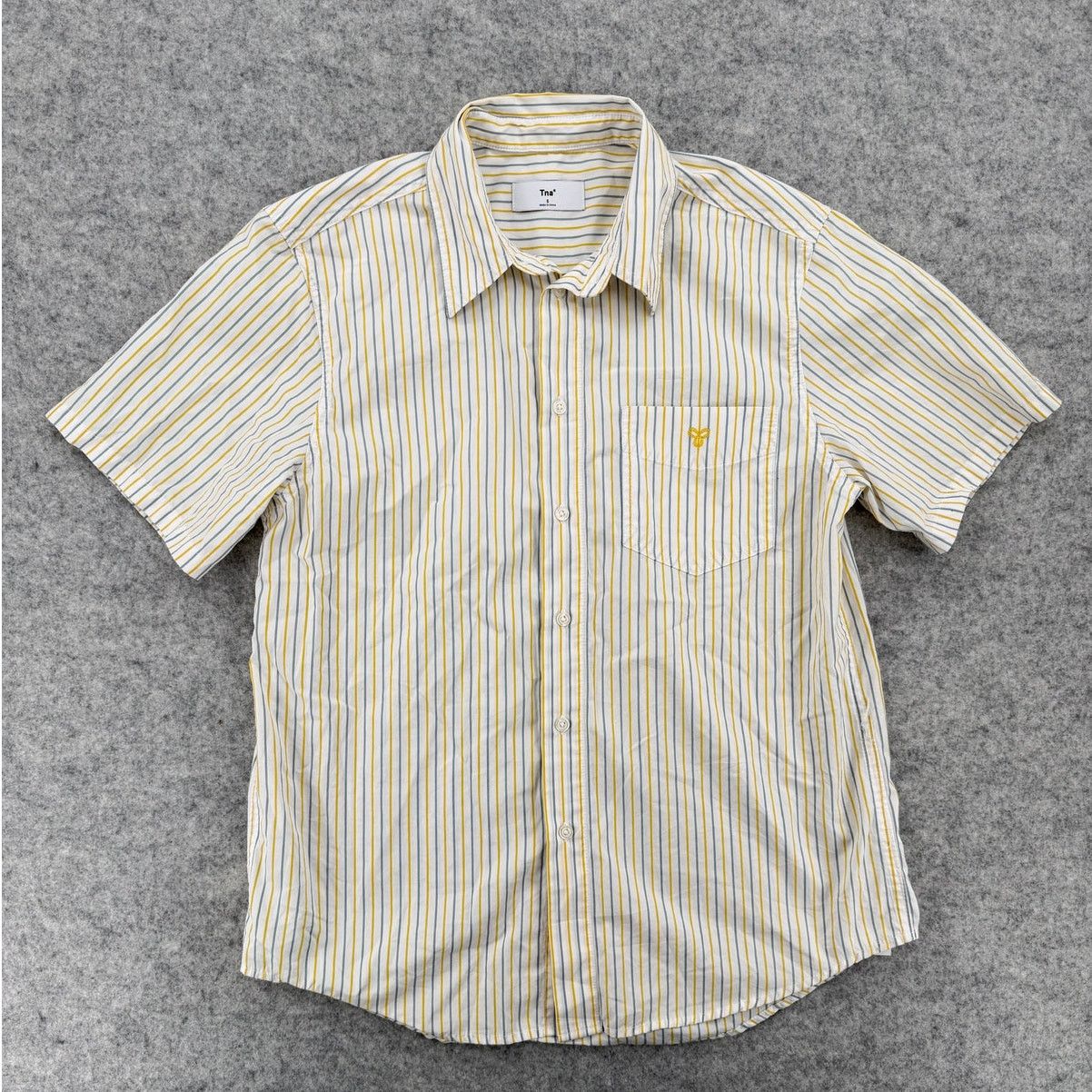 TNA Atrizia TNA Striped Cotton Short Sleeve Button Down Shirt Size S / US 4 / IT 40 - 1 Thumbnail