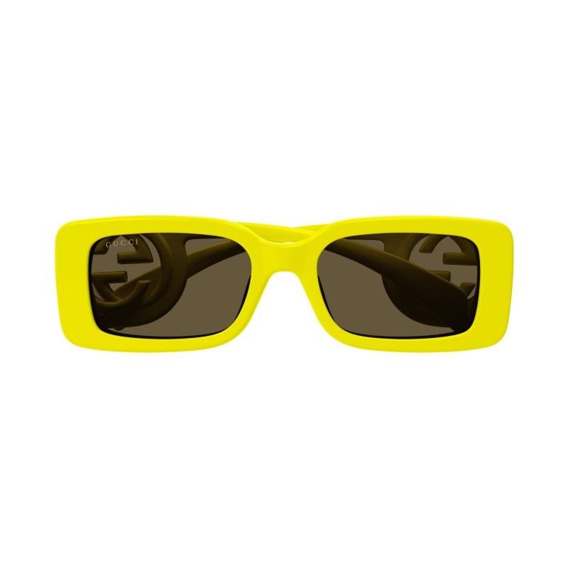 Gucci NEW Gucci Sunglasses GG1325S 007 Acid Yellow Brown Authentic Size ONE SIZE - 4 Thumbnail