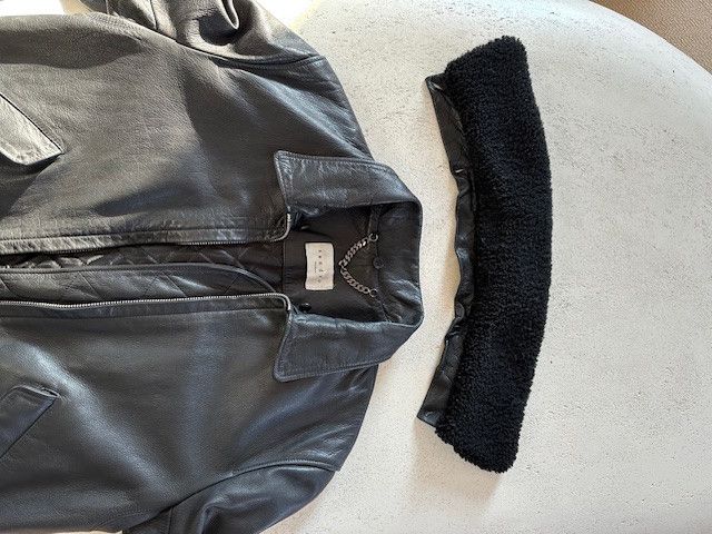 Sandro Sandro Pilot Leather Jacket w/ Shearling Collar Size US L / EU 52-54 / 3 - 11 Thumbnail