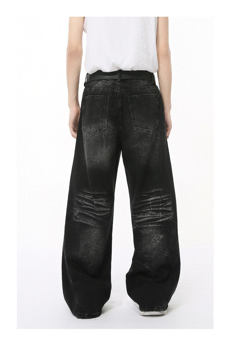Japanese Brand × Jean American street retro trend washed wide-leg jeans Size US 32 / EU 48 - 6 Thumbnail