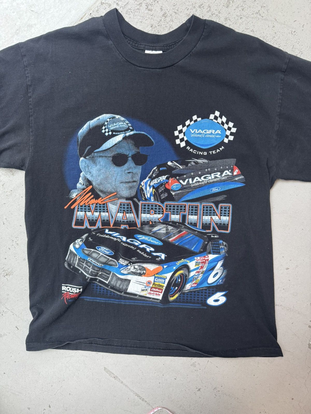 NASCAR VIAGRA Mark Martin #6 NASCAR Racing Tee Double Sided Size US L / EU 52-54 / 3 - 2 Thumbnail