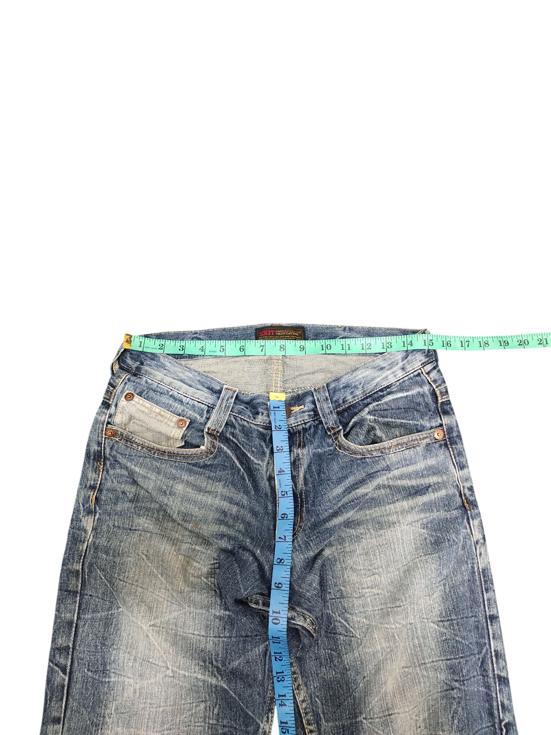 Le Grande Bleu (L.G.B.) Vintage Exit Japan Clawmark Distress Faded Denim Jeans Size US 30 / EU 46 - 15 Thumbnail