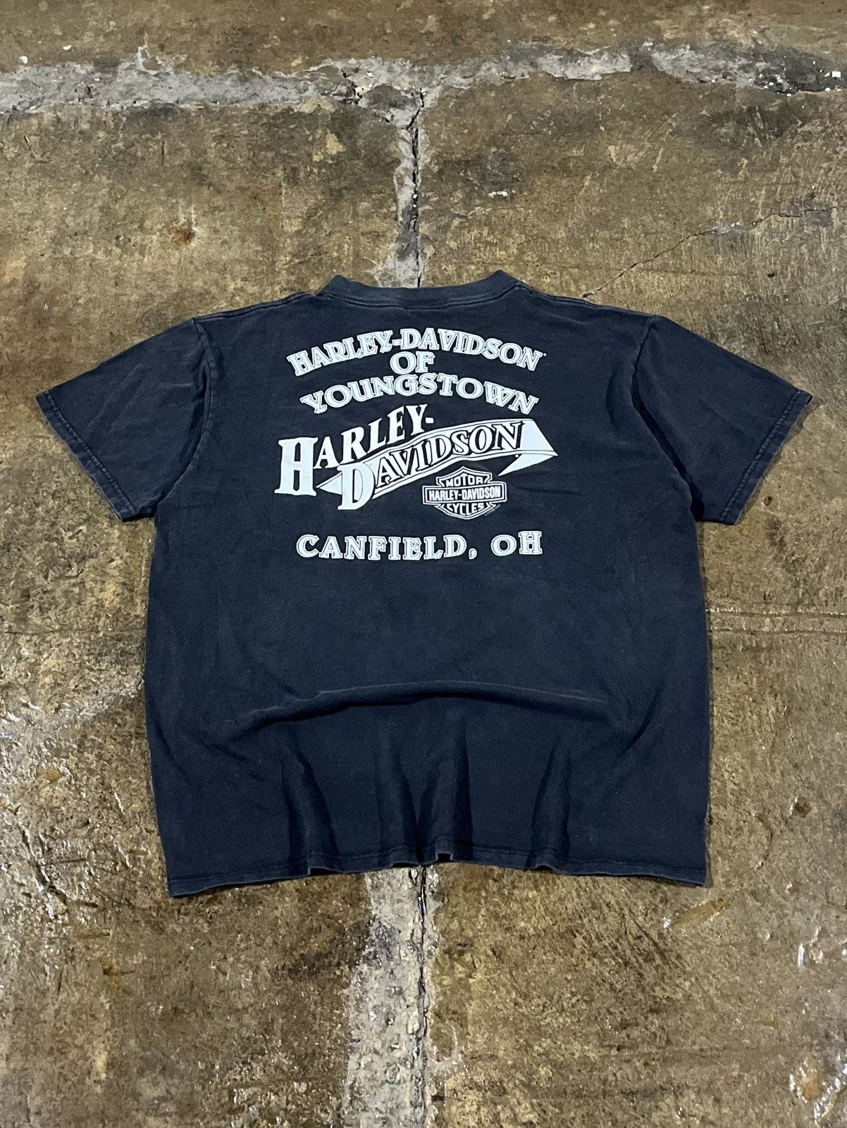 Harley Davidson × Vintage Crazy Vintage 90s Harley Davidson Eagle Biker Logo Tee Shirt Size US XL / EU 56 / 4 - 2 Thumbnail