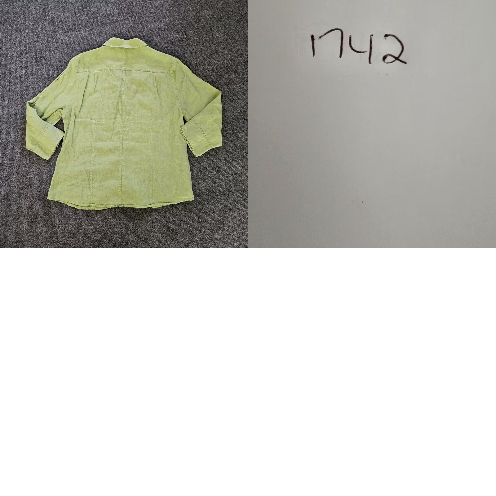 Talbots Talbots Top Womens Medium Green Linen 3/4 Sleeve V-Neck Button Classic Career Shirt Blouse Mens Womens Boys Girls Size M / US 6-8 / IT 42-44 - 8 Thumbnail